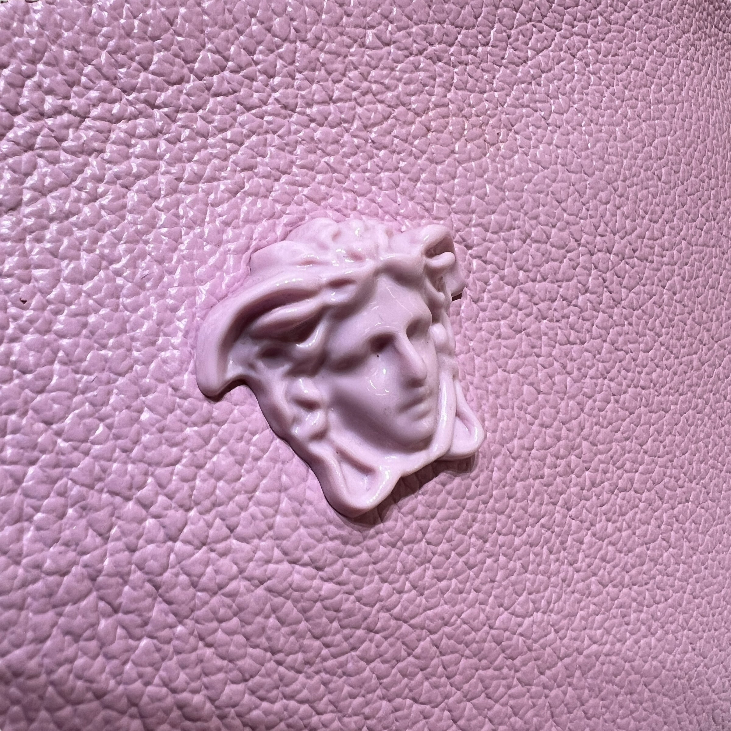 Pouch La Medusa in pelle rosa