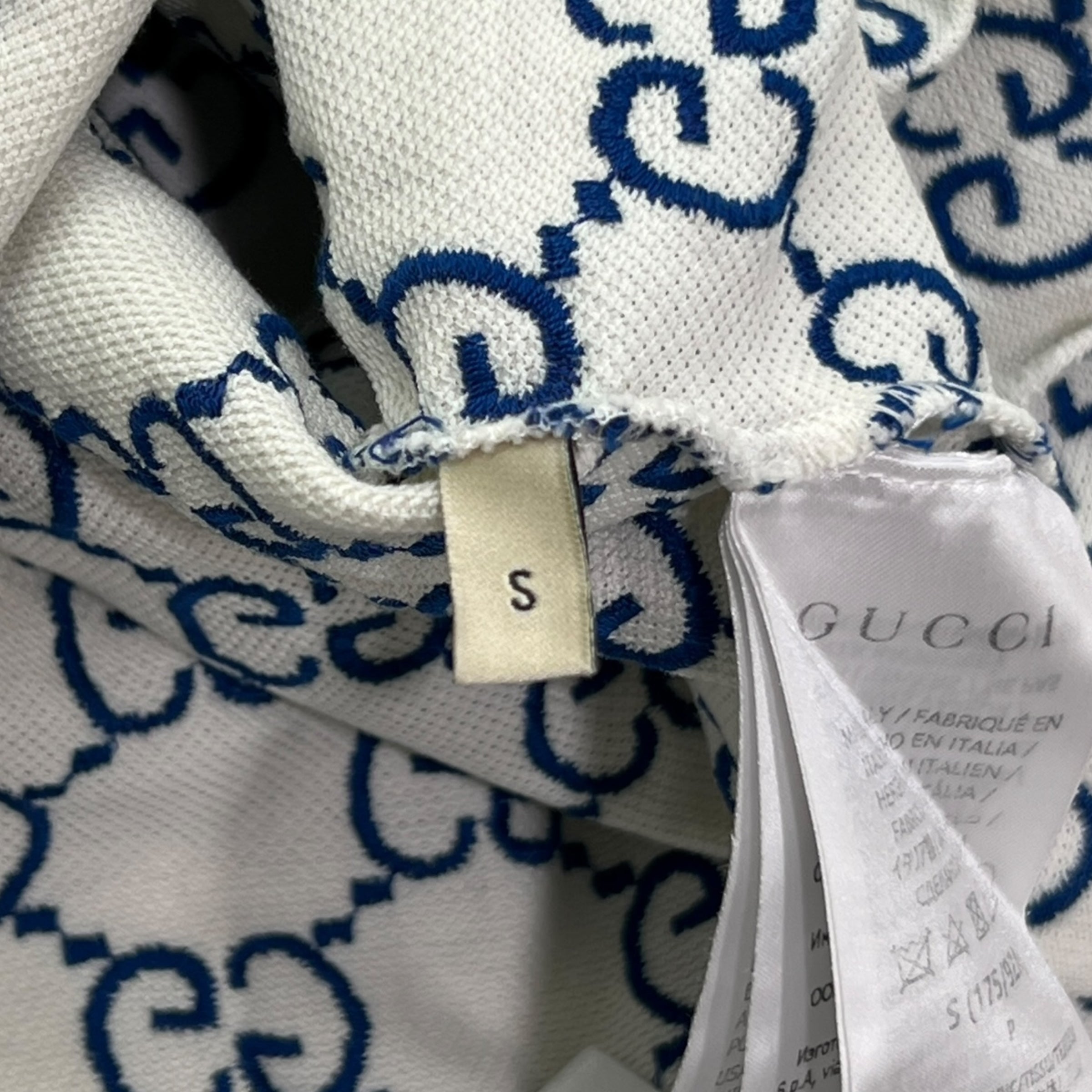 Polo in piquet di cotone GG jacquard taglia S (veste M)