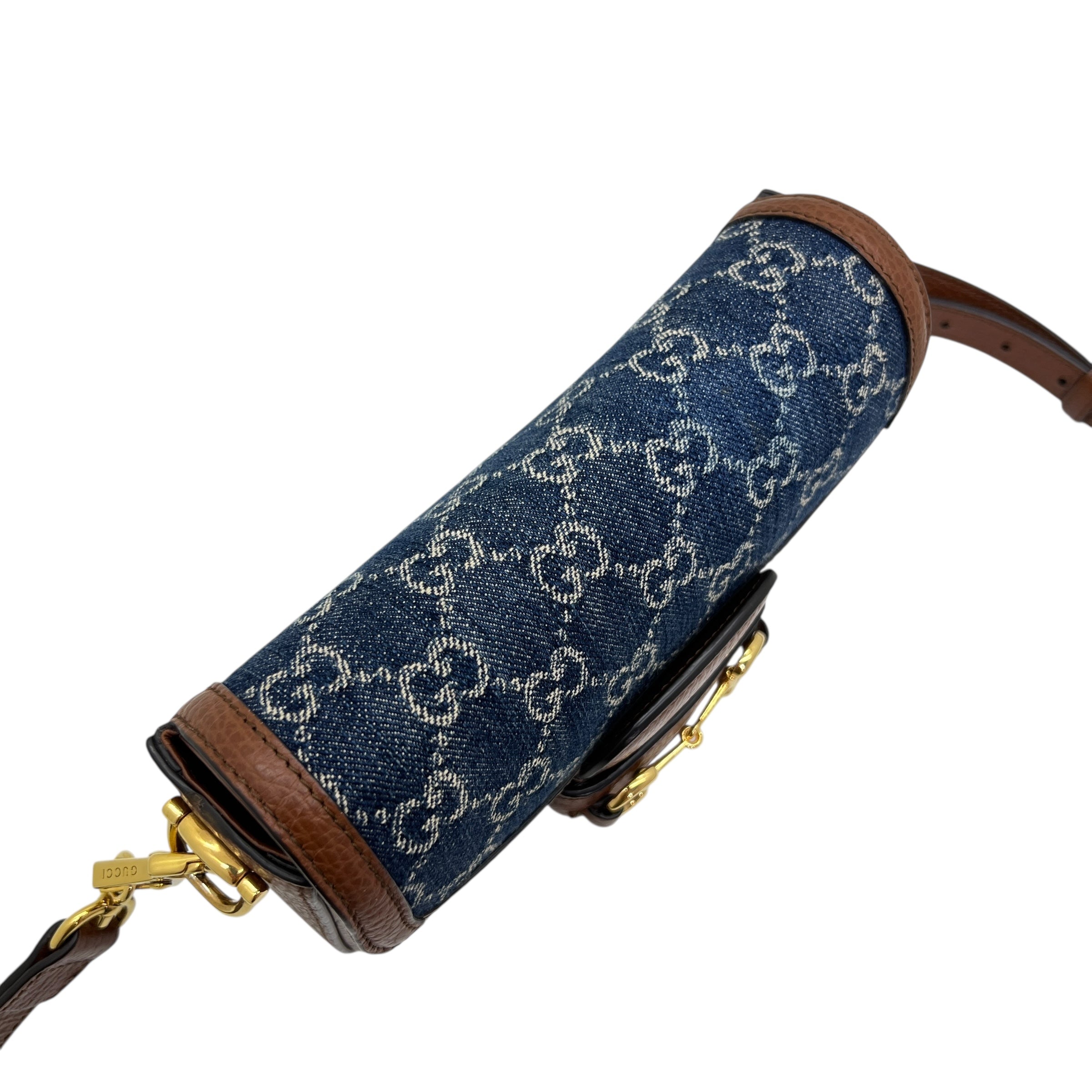 Horsebit 1955 Denim borsa a tracolla