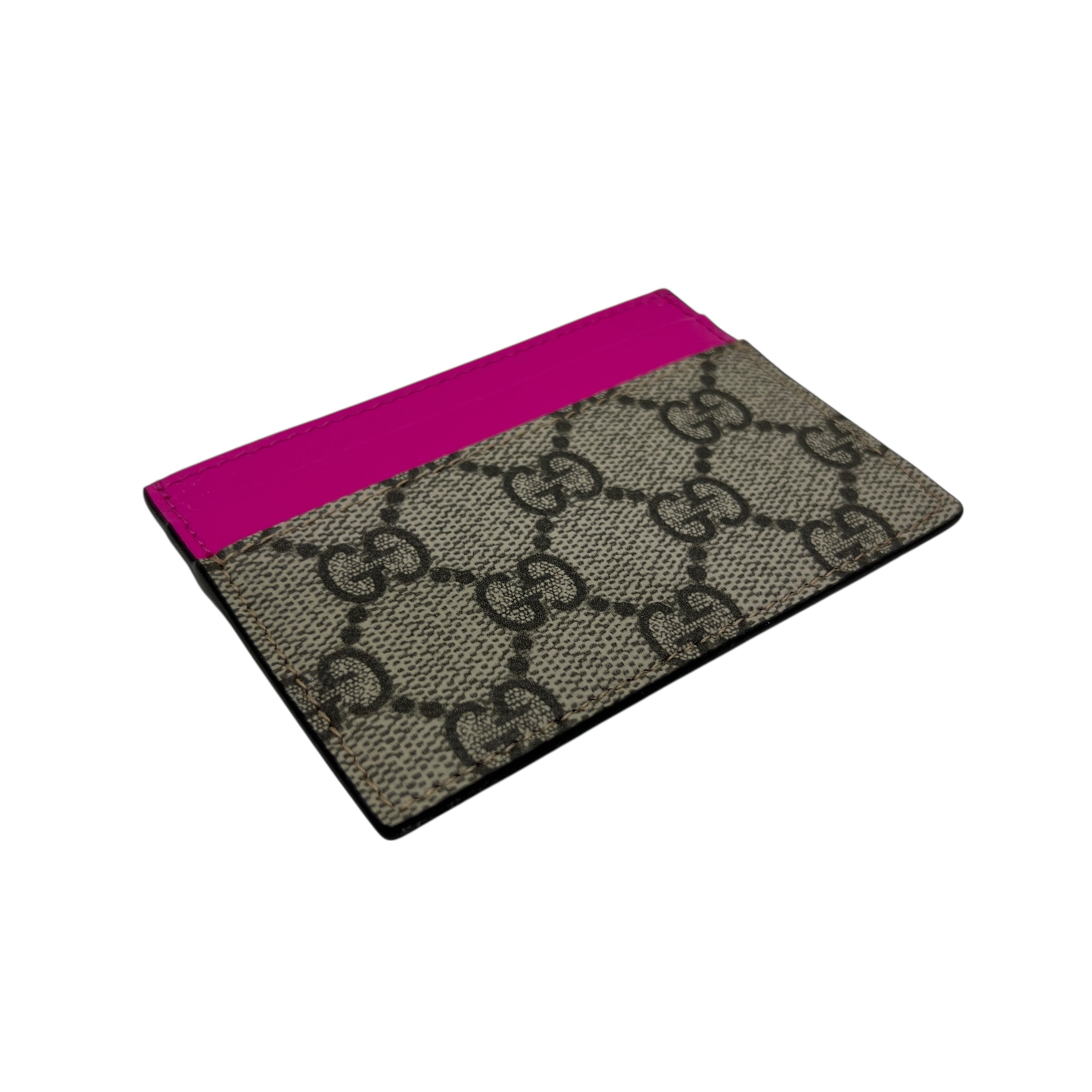 Portacarte GG Supreme fucsia