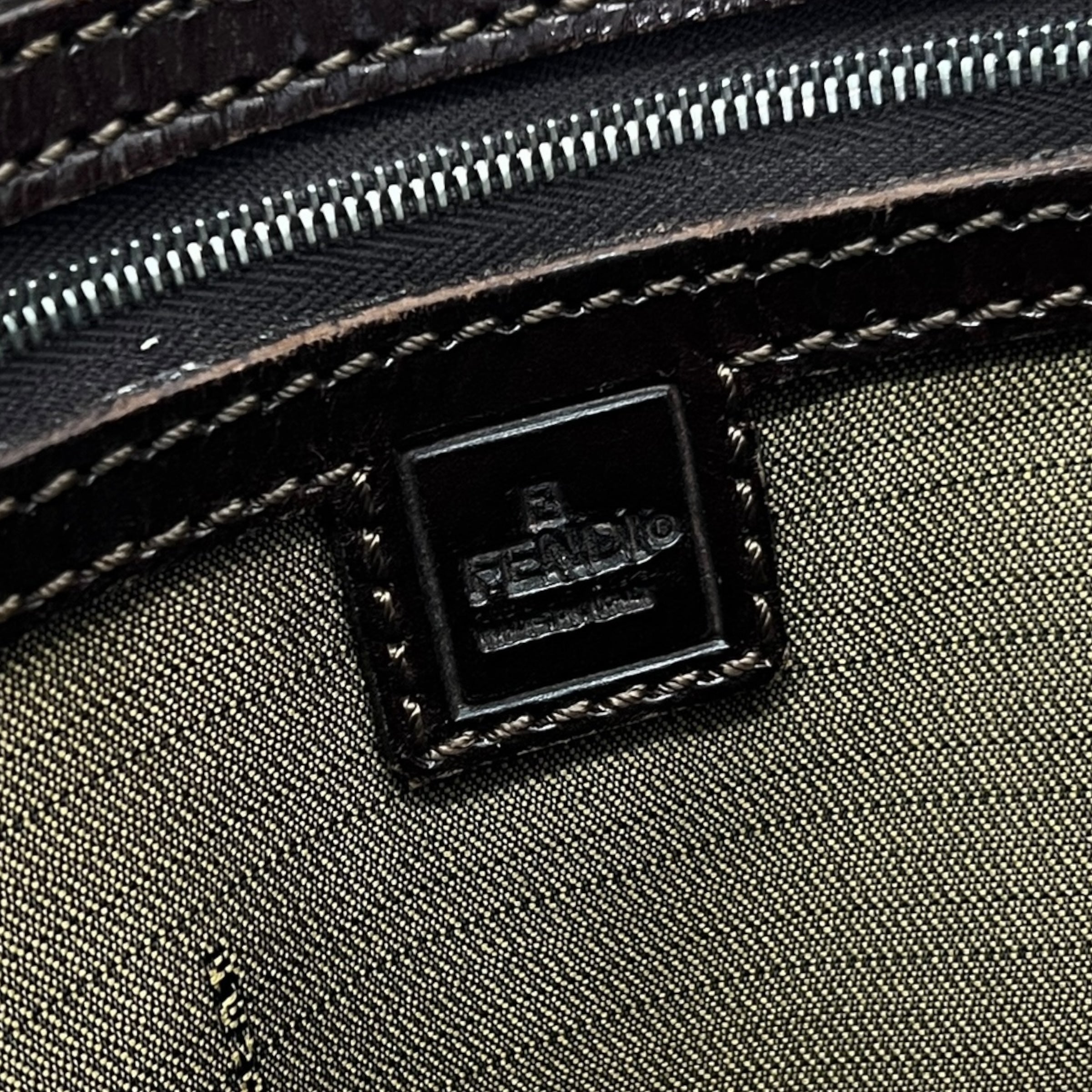 Tote bag in tessuto e pelle