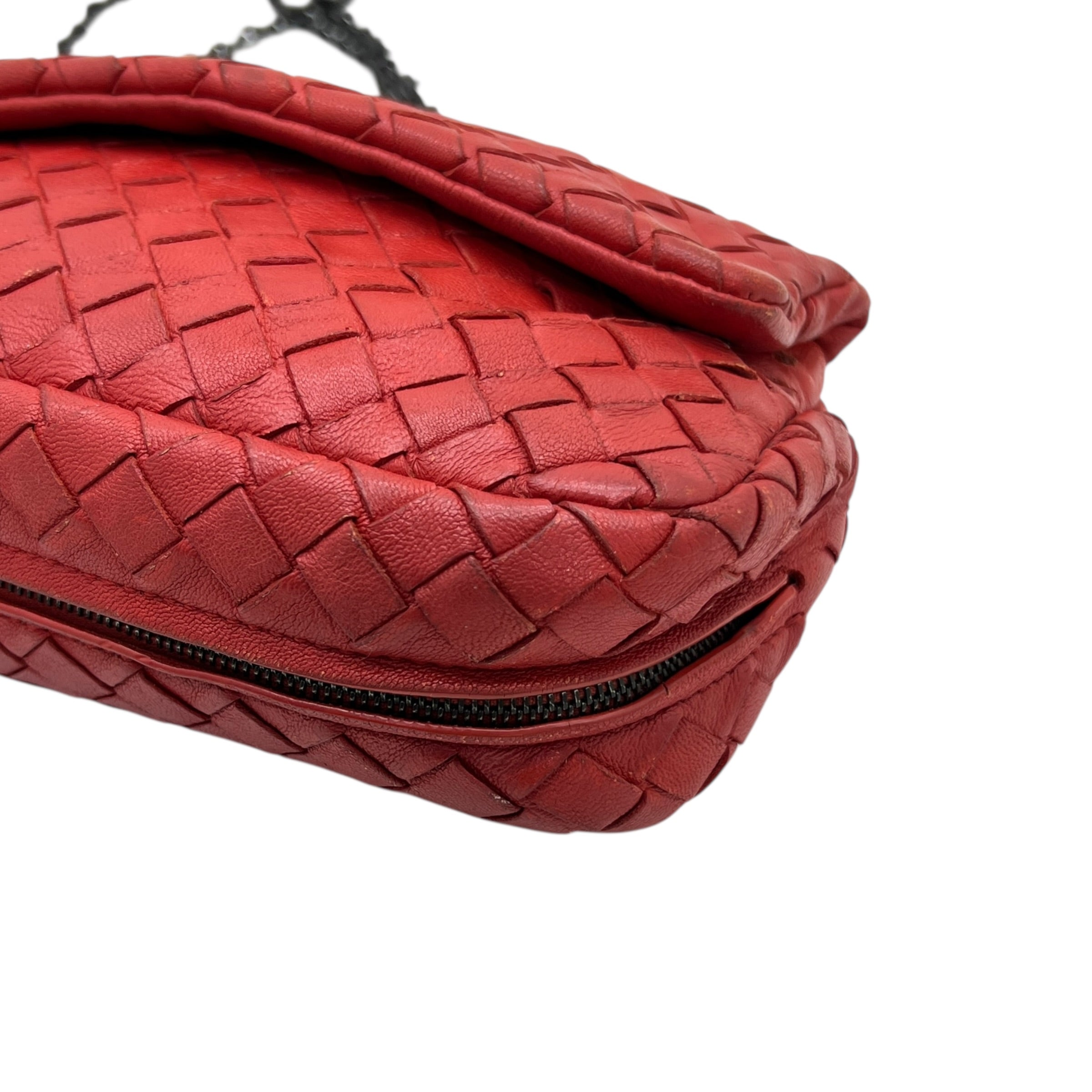 Mini borsa in pelle intrecciata