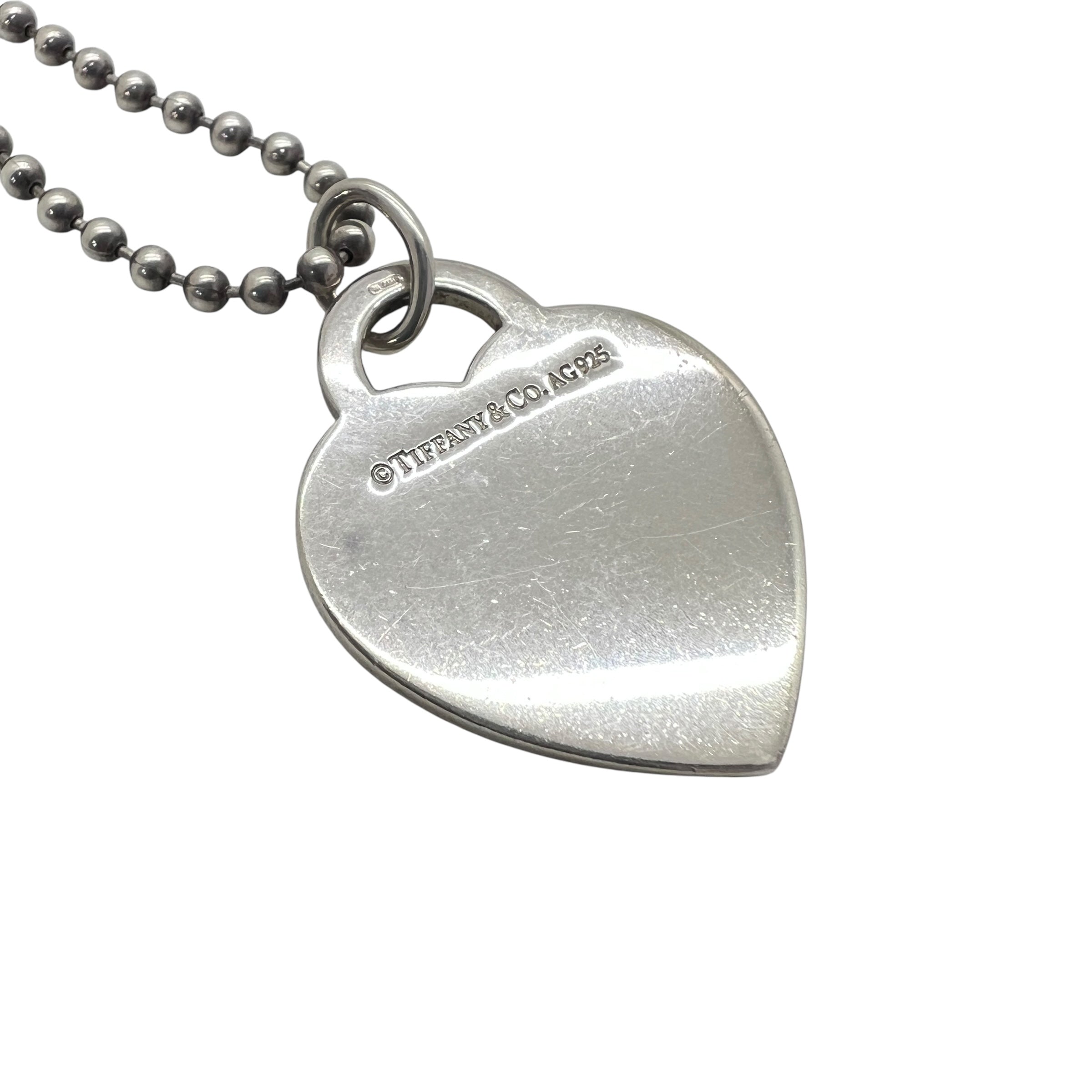 Pendente Heart Tag grande con catena