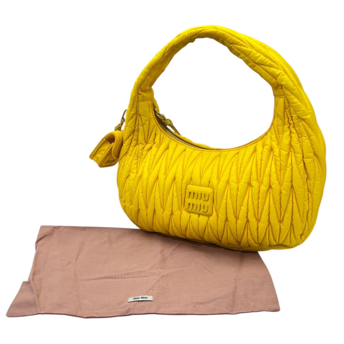 MIU MIU BORSA HOBO WANDER MATELASSÉ IN RE-NYLON