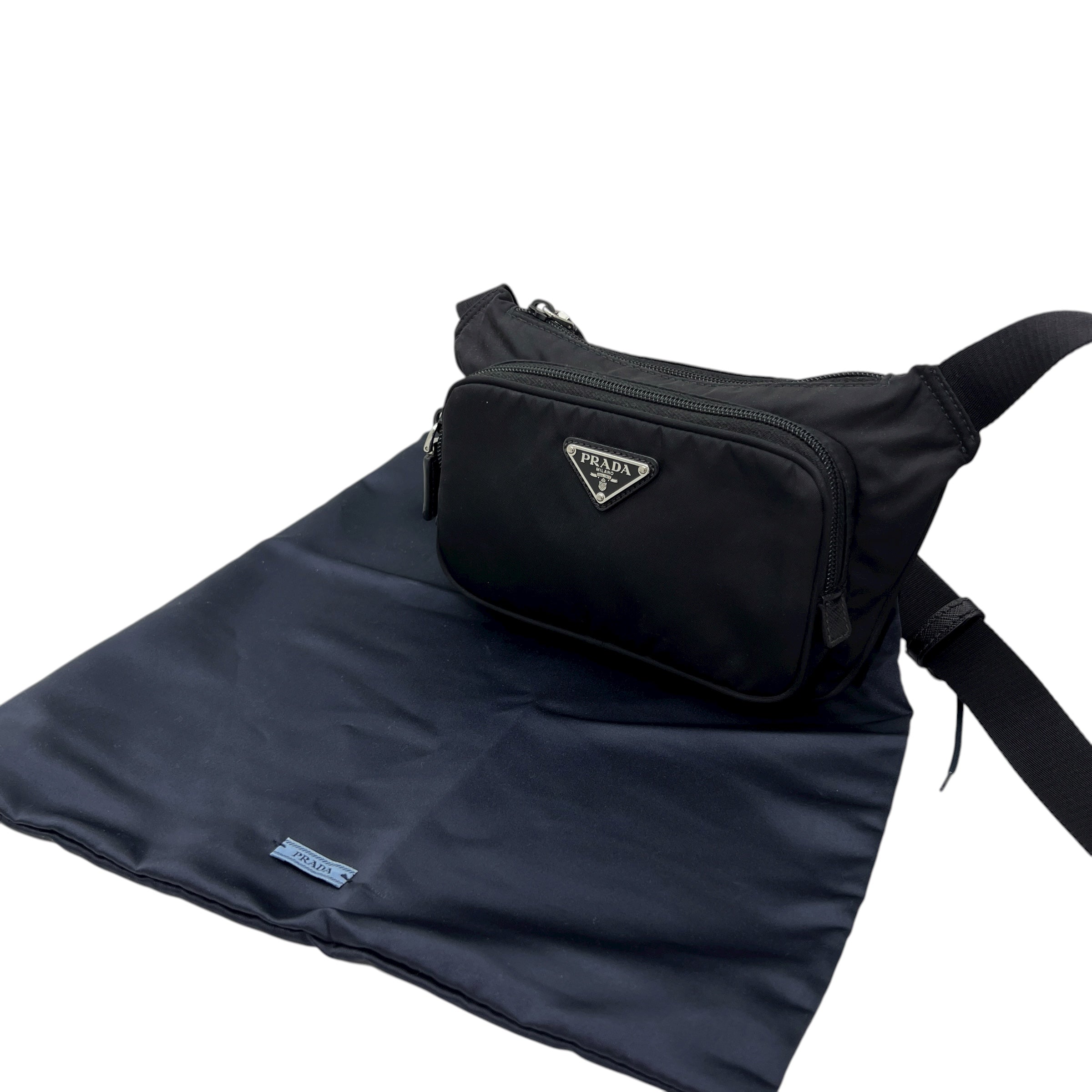 Borsa con tracolla in Re-Nylon e Saffiano