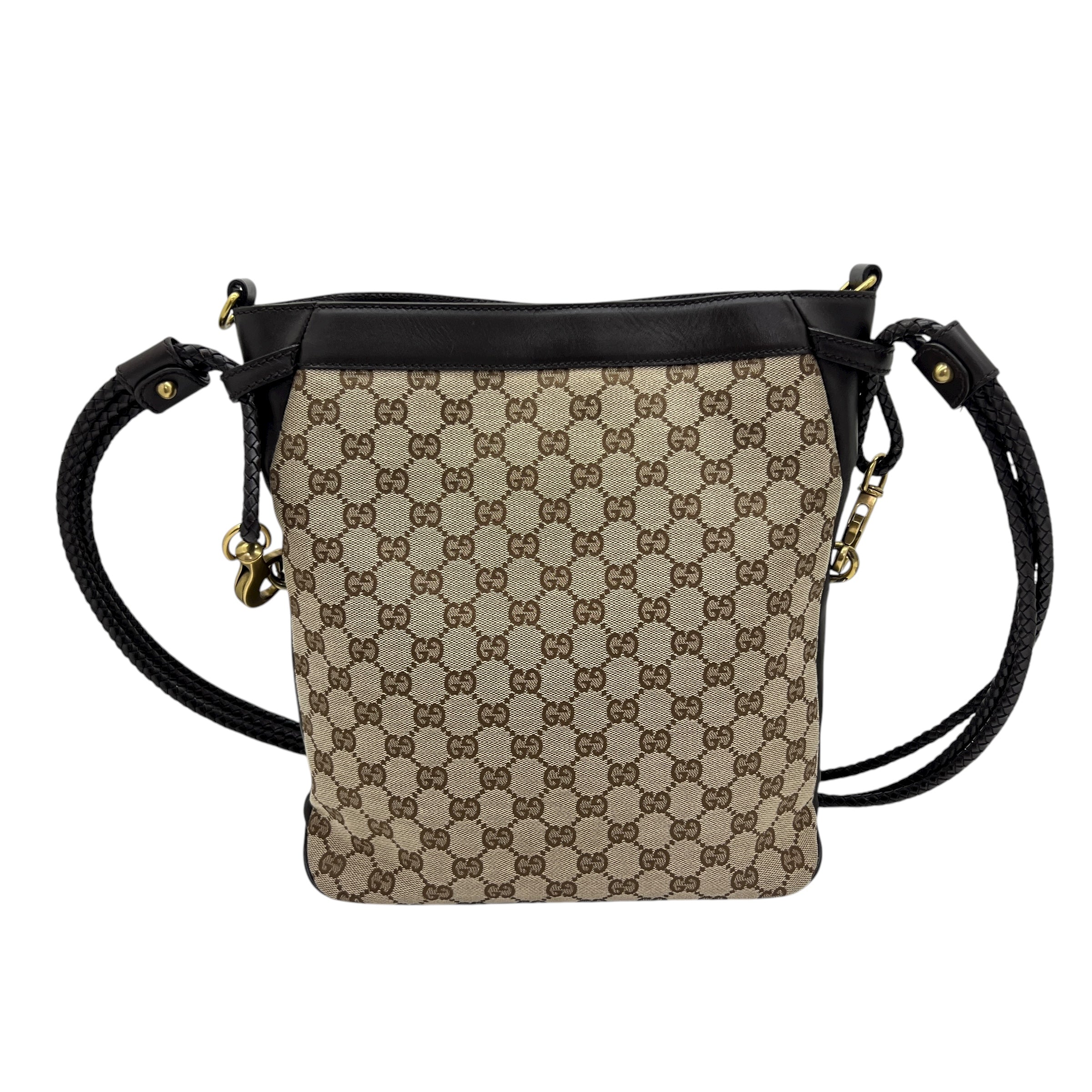 Tracolla in tessuto e pelle