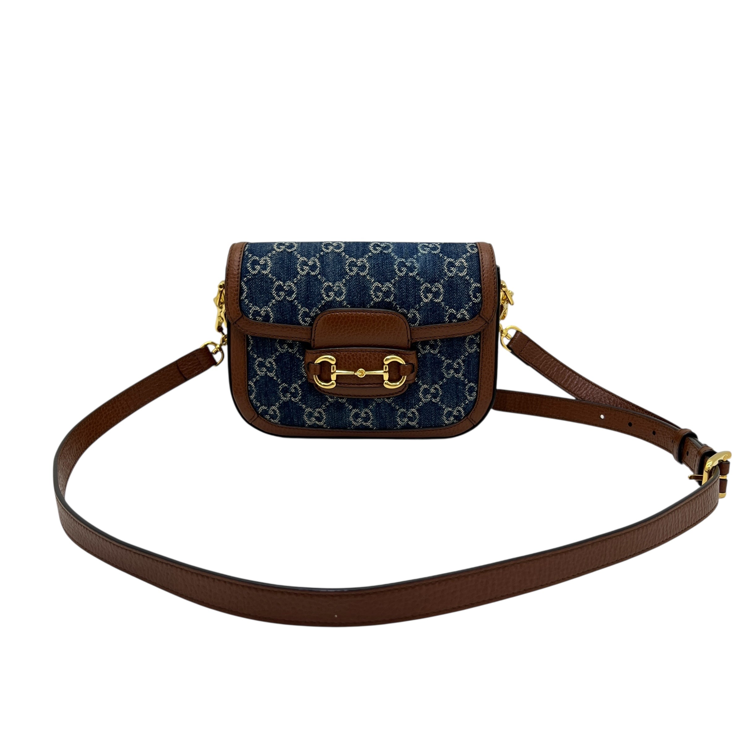 Horsebit 1955 Denim borsa a tracolla