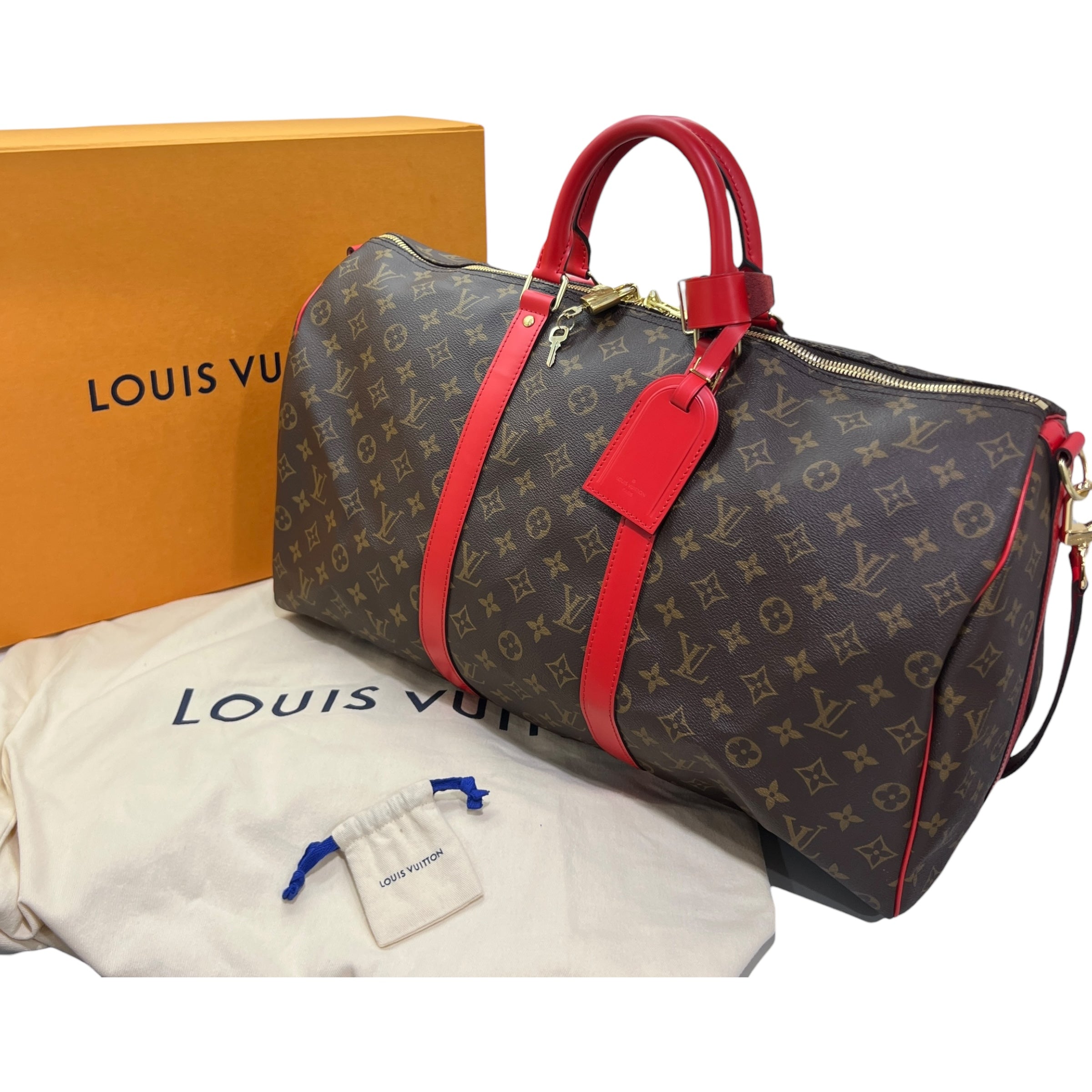 Keepall 50 Bandolière Coquelicot