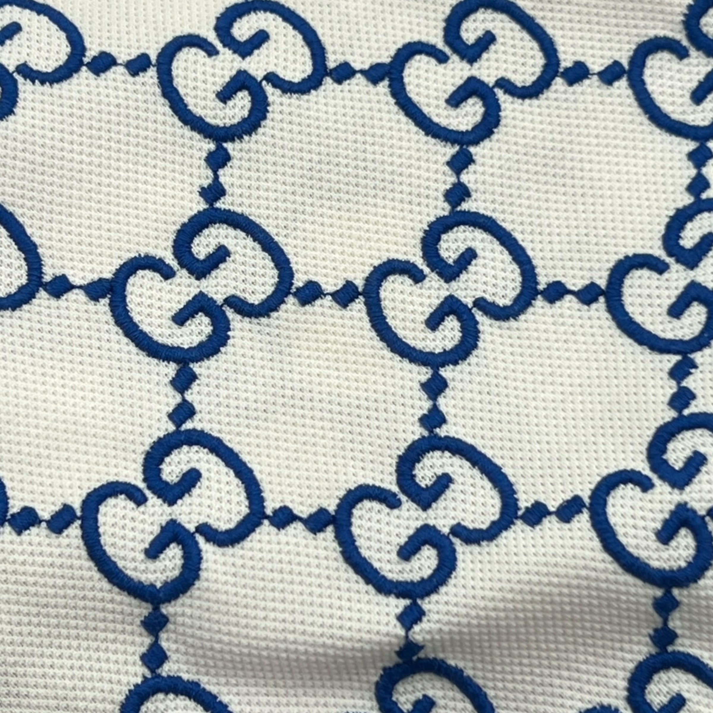 Polo in piquet di cotone GG jacquard taglia S (veste M)