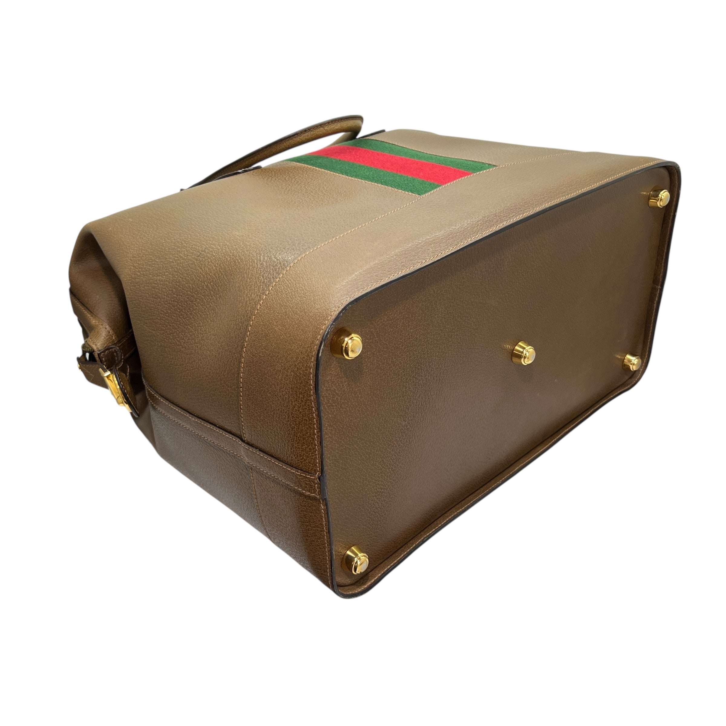 borsone semirigido vintage in pelle