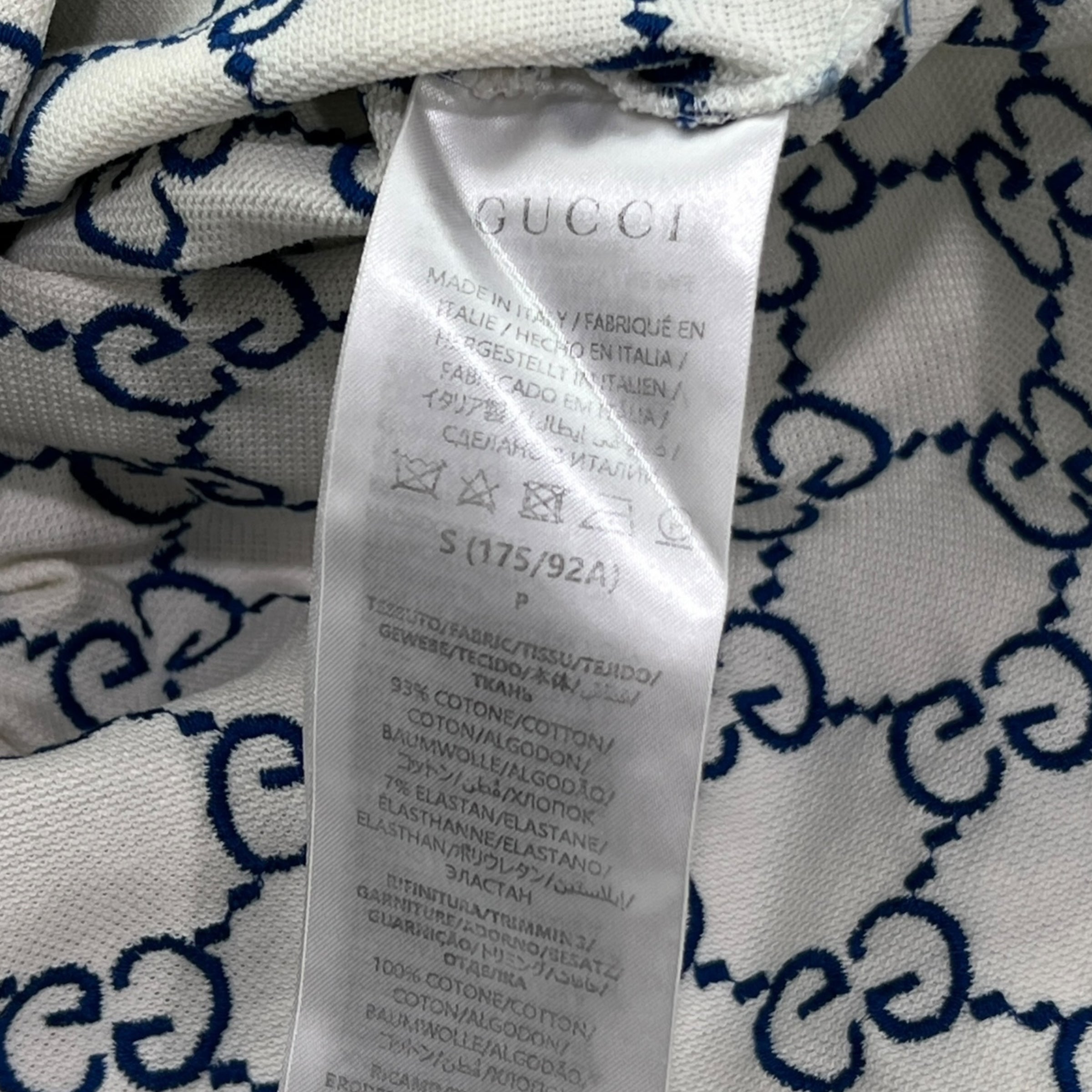 Polo in piquet di cotone GG jacquard taglia S (veste M)