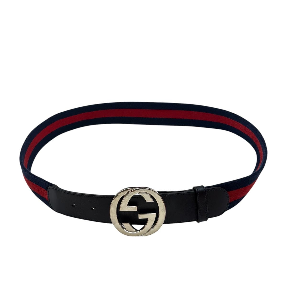 Cintura web con fibbia Incrocio GG taglia 95