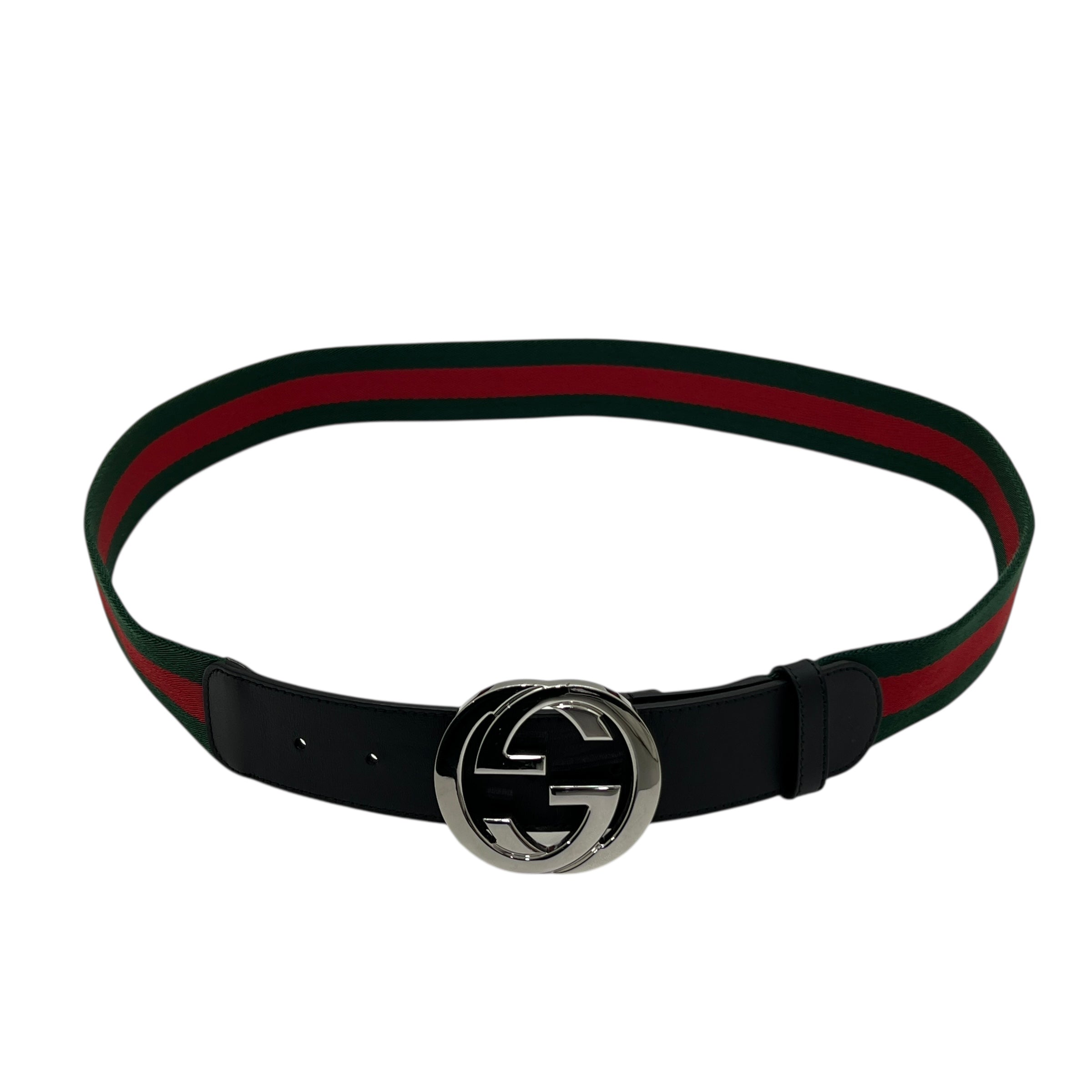 Cintura Interlocking G Web taglia 105