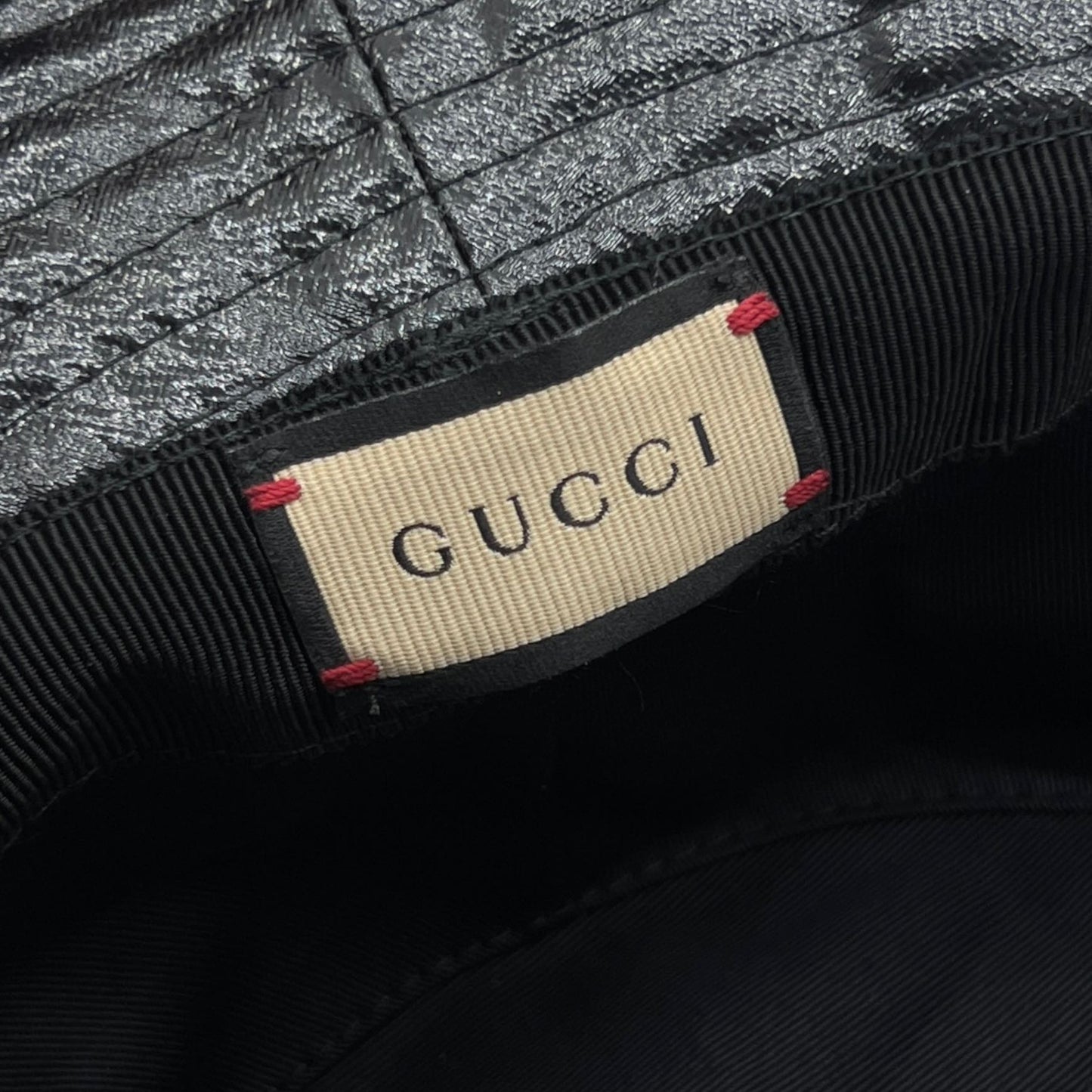 GUCCI CAPPELLO DA PESCATORE IN TELA GG CRYSTAL TG L