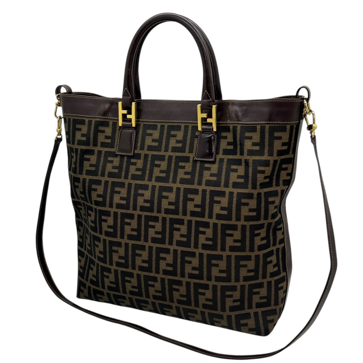 FENDI BORSA SHOPPING FF VINTAGE CON TRACOLLA