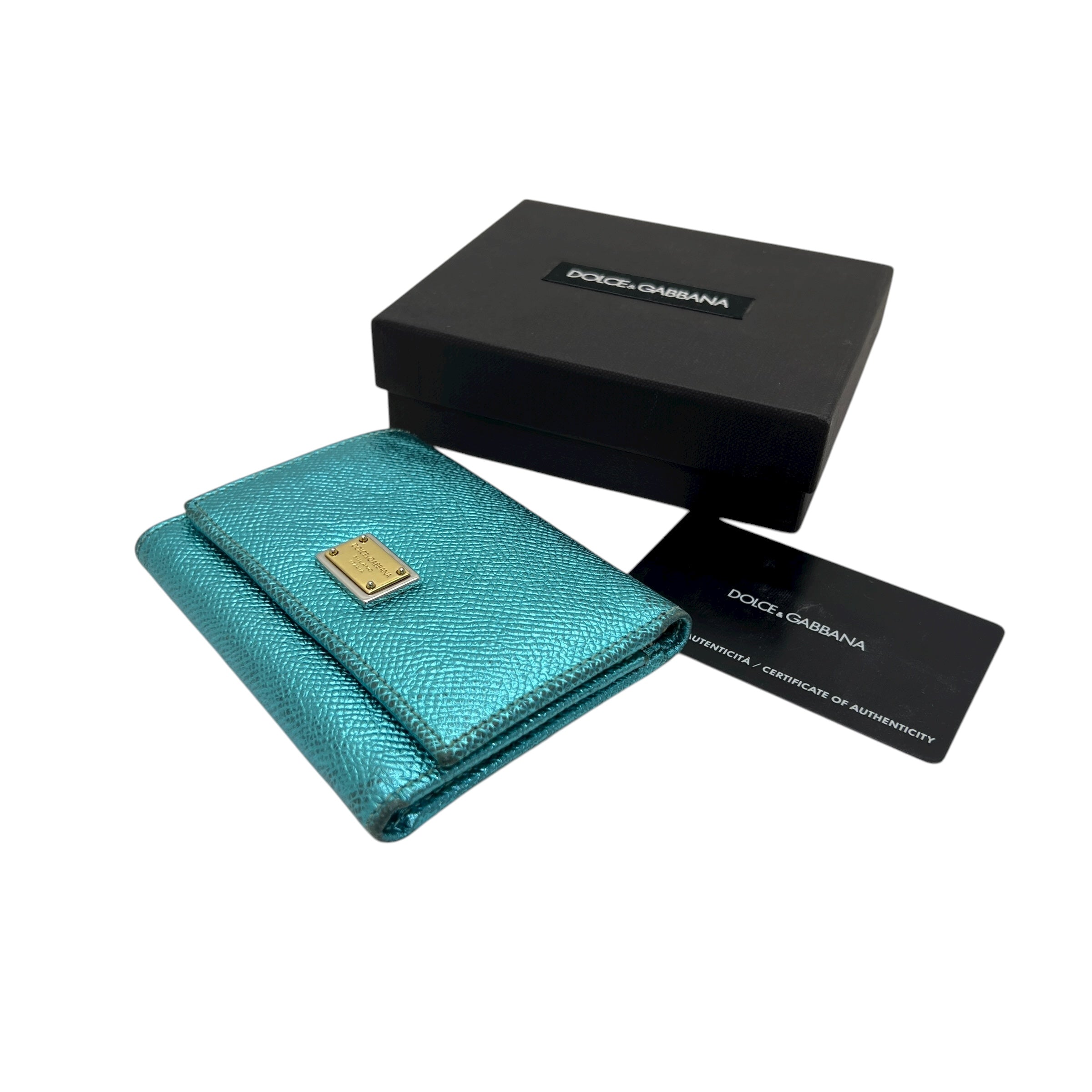 Portafoglio in pelle metallizzato