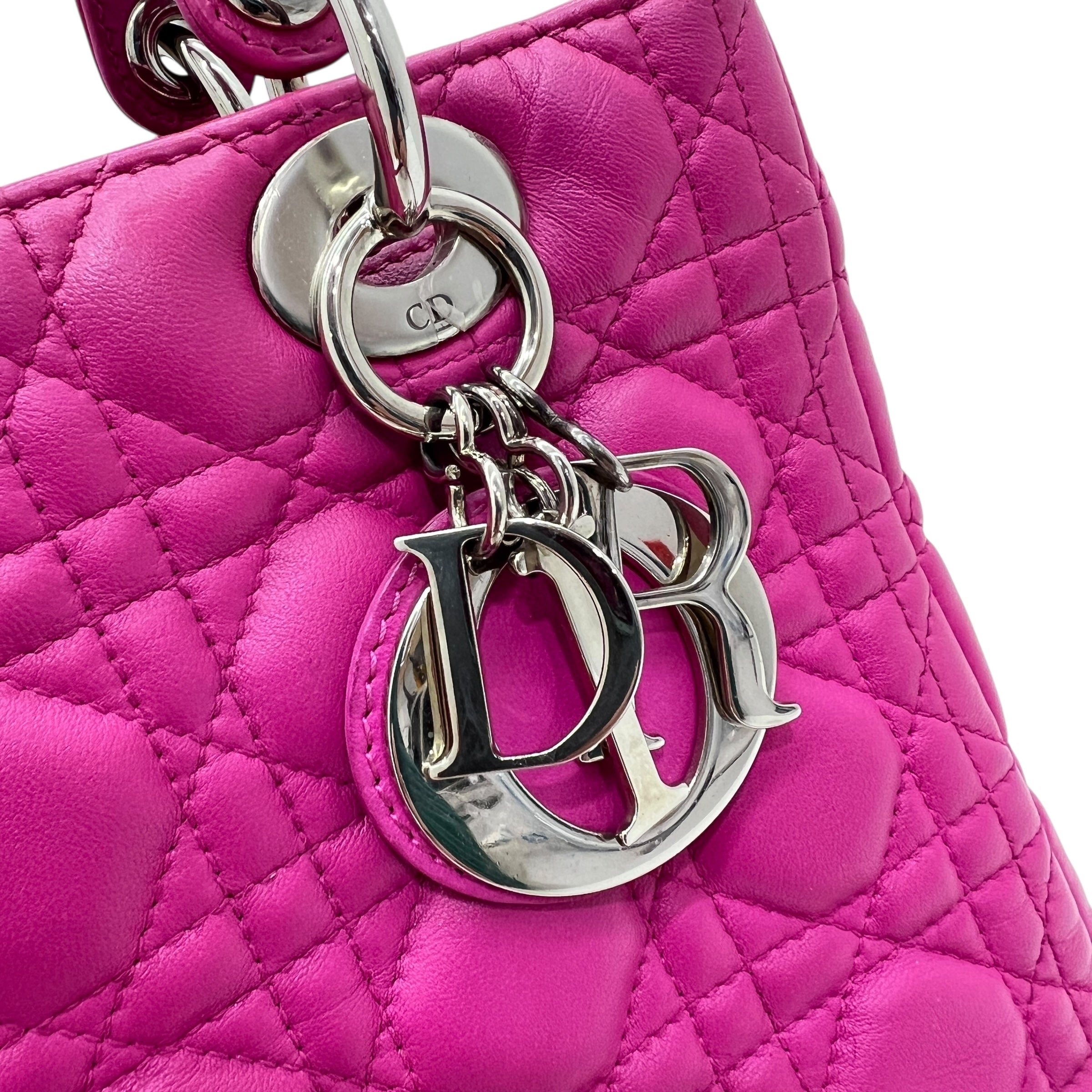 Borsa media Lady Dior in agnello