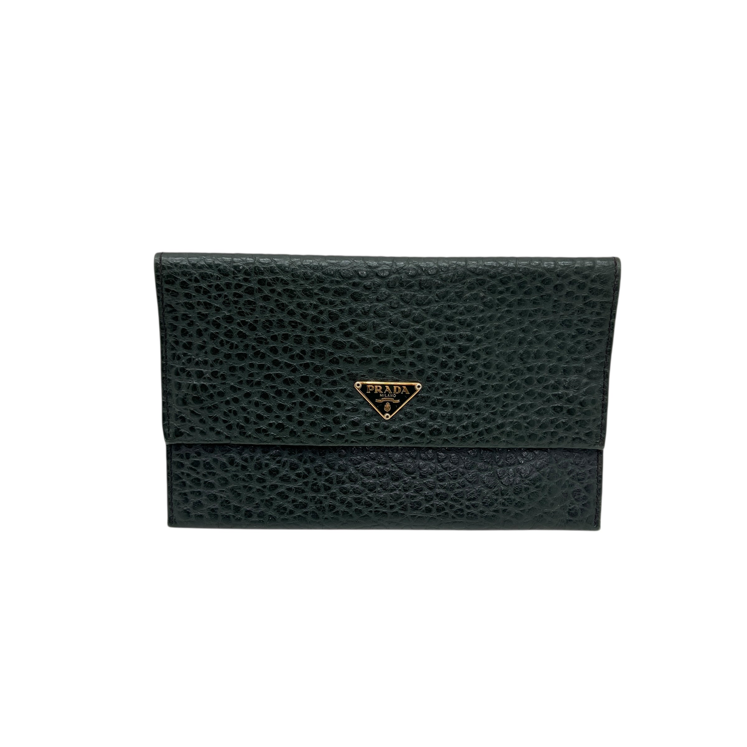 Pochette Prada in saffiano Verde