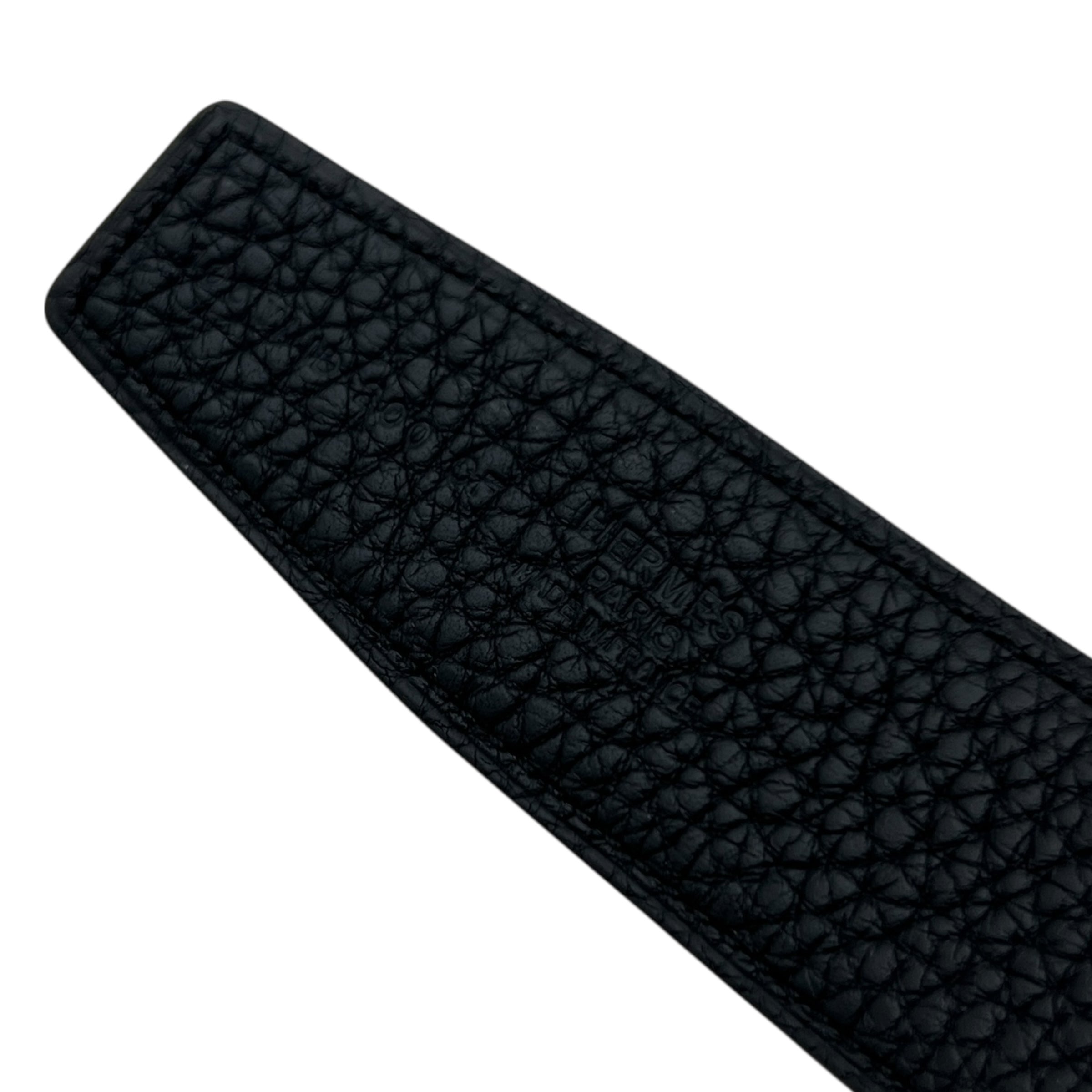 Hermès Fibbia da cintura Hisséo & Pelle reversibile per cintura 32 mm tg 100