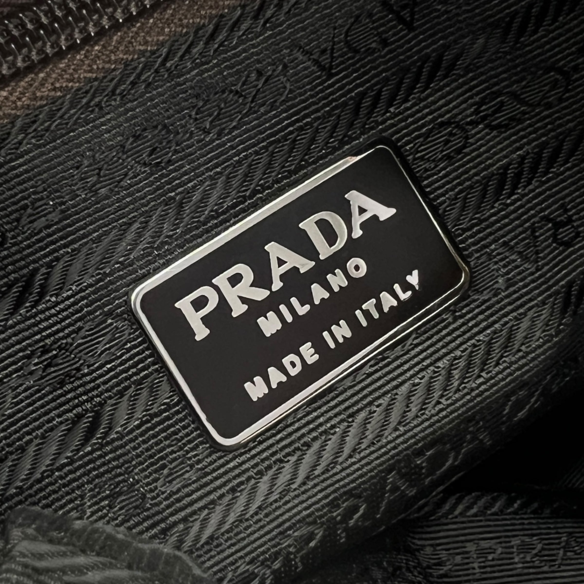 Borsa a spalla in nylon e pitone