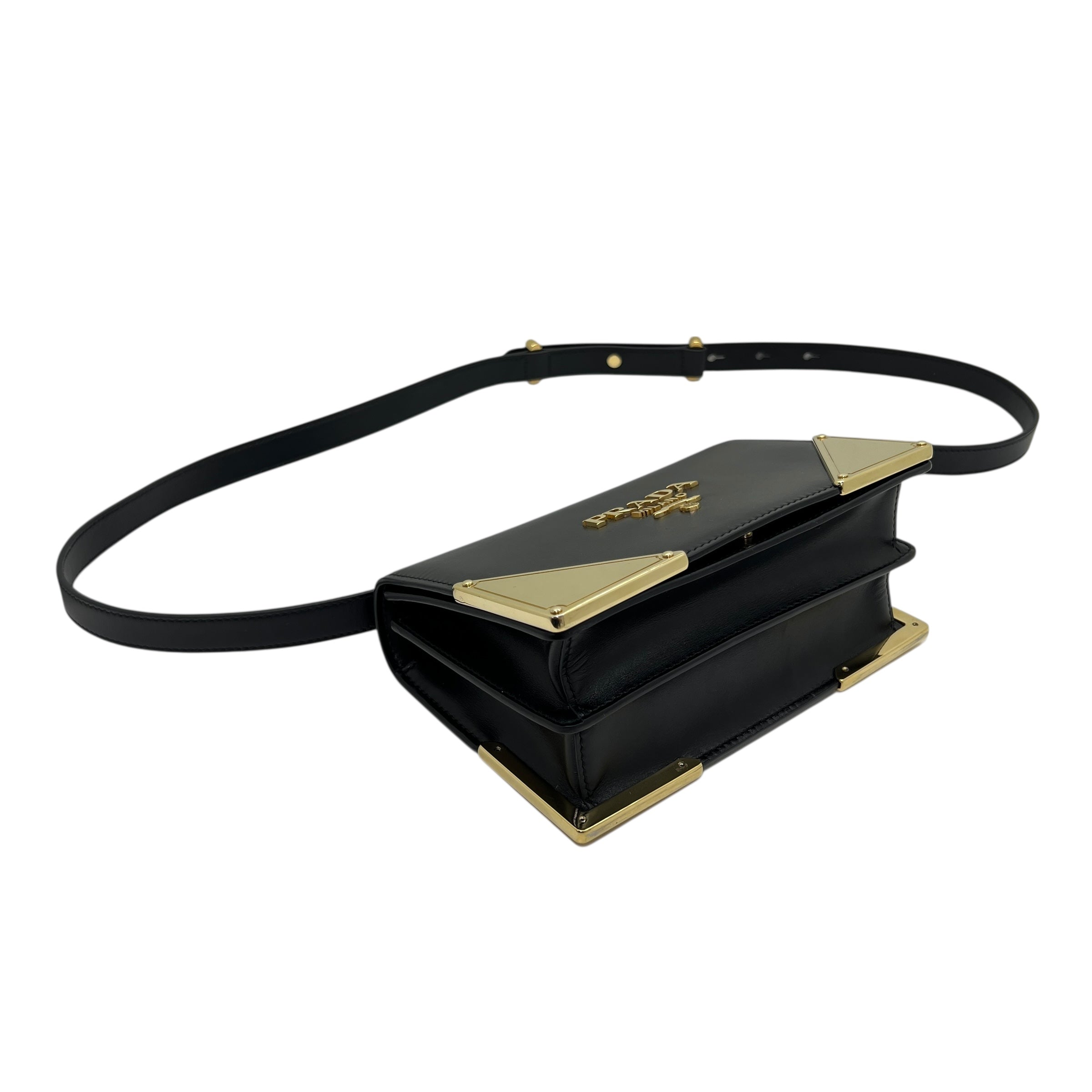 Borsa a spalla in pelle liscia