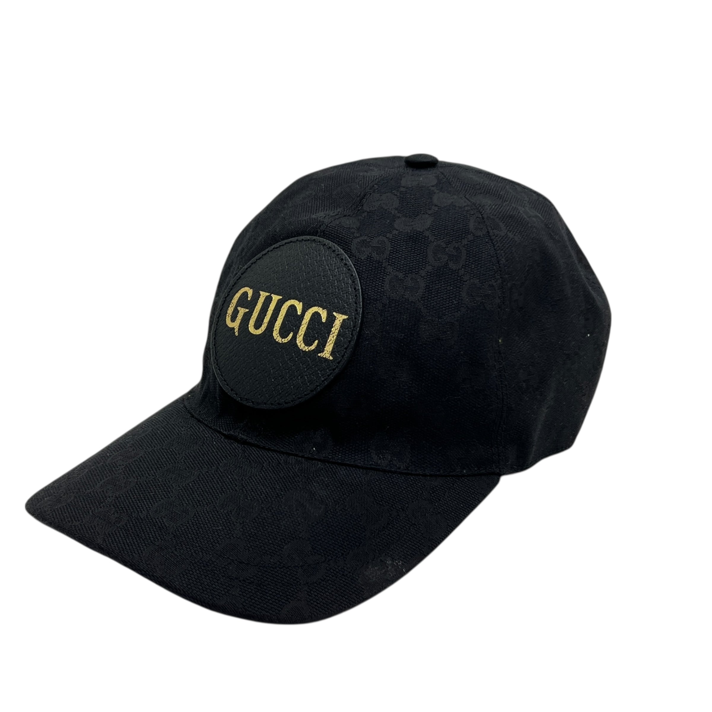 Cappello da baseball in tessuto GG e pelle taglia L
