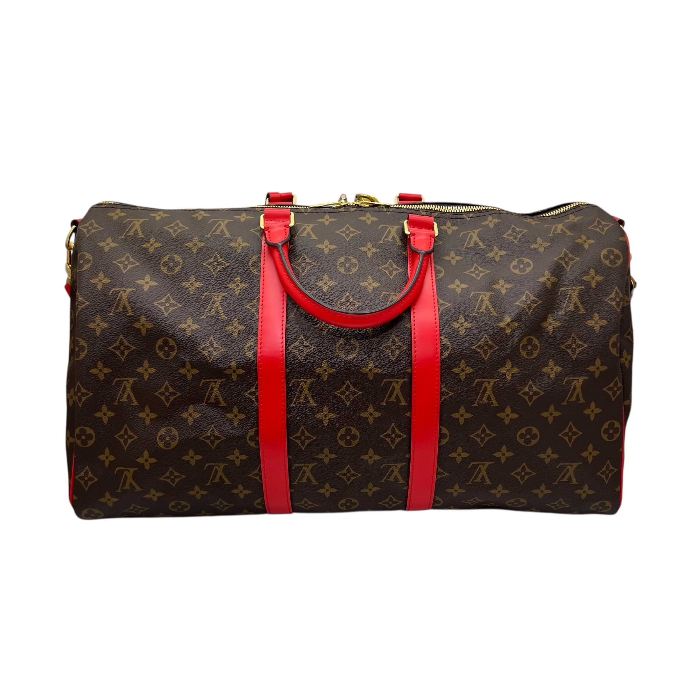 Keepall 50 Bandolière Coquelicot