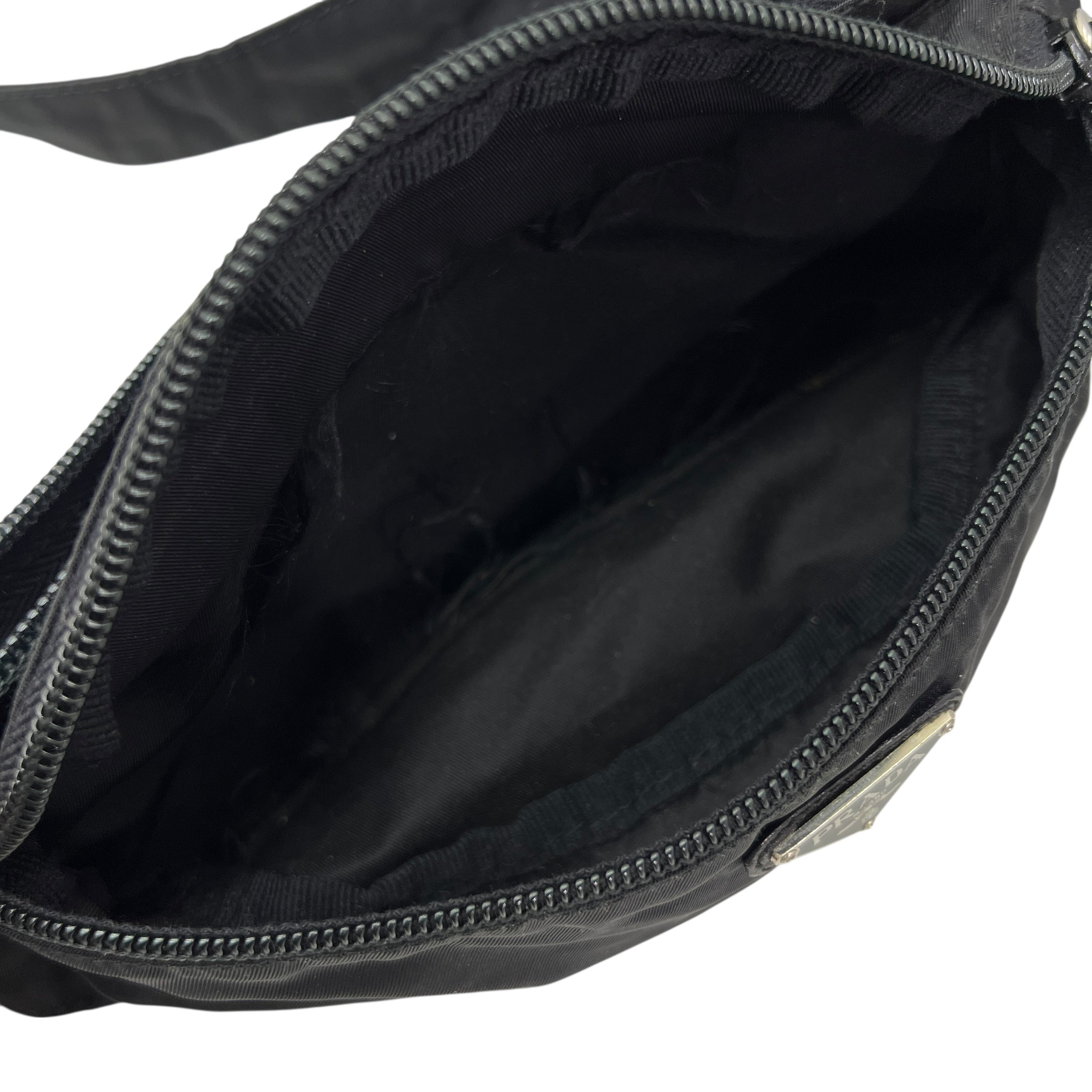 Mini marsupio vintage in nylon e Saffiano