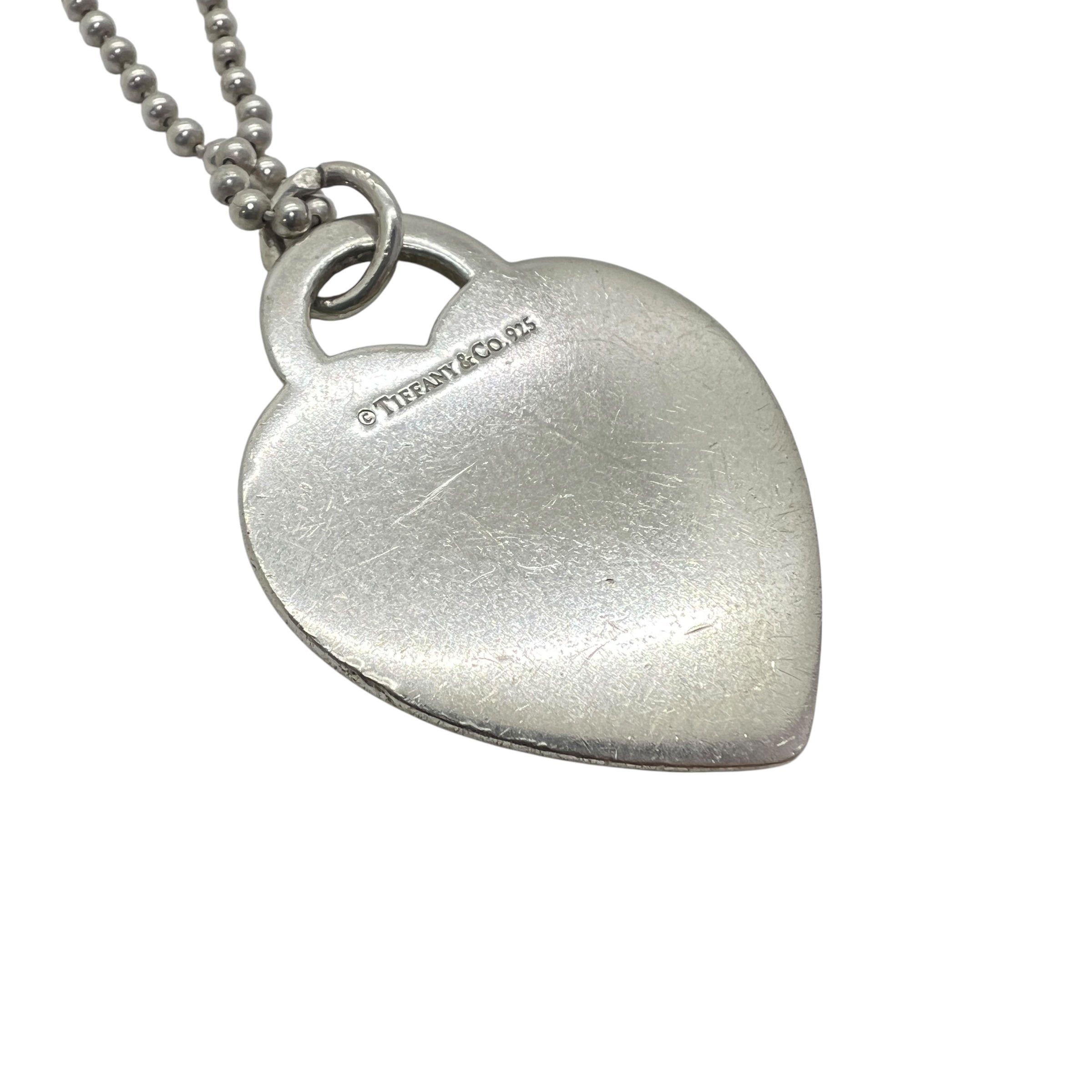 Pendente Heart Tag grande con catena