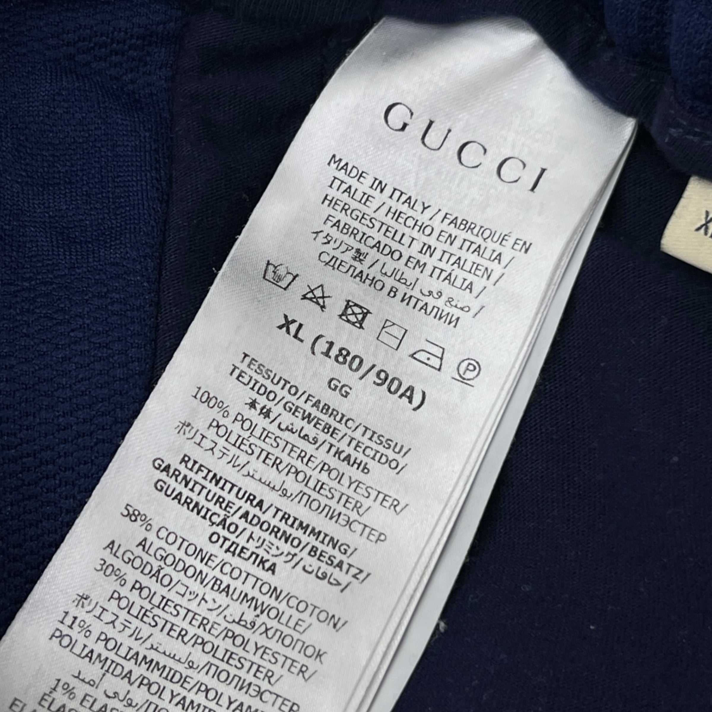 Gucci pantaloni da jogging in jersey tecnico con GG in rilievo tg XL