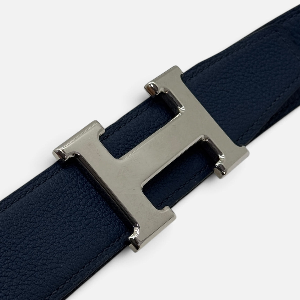 Fibbia H per cintura in pelle reversibile 32 mm taglia 110