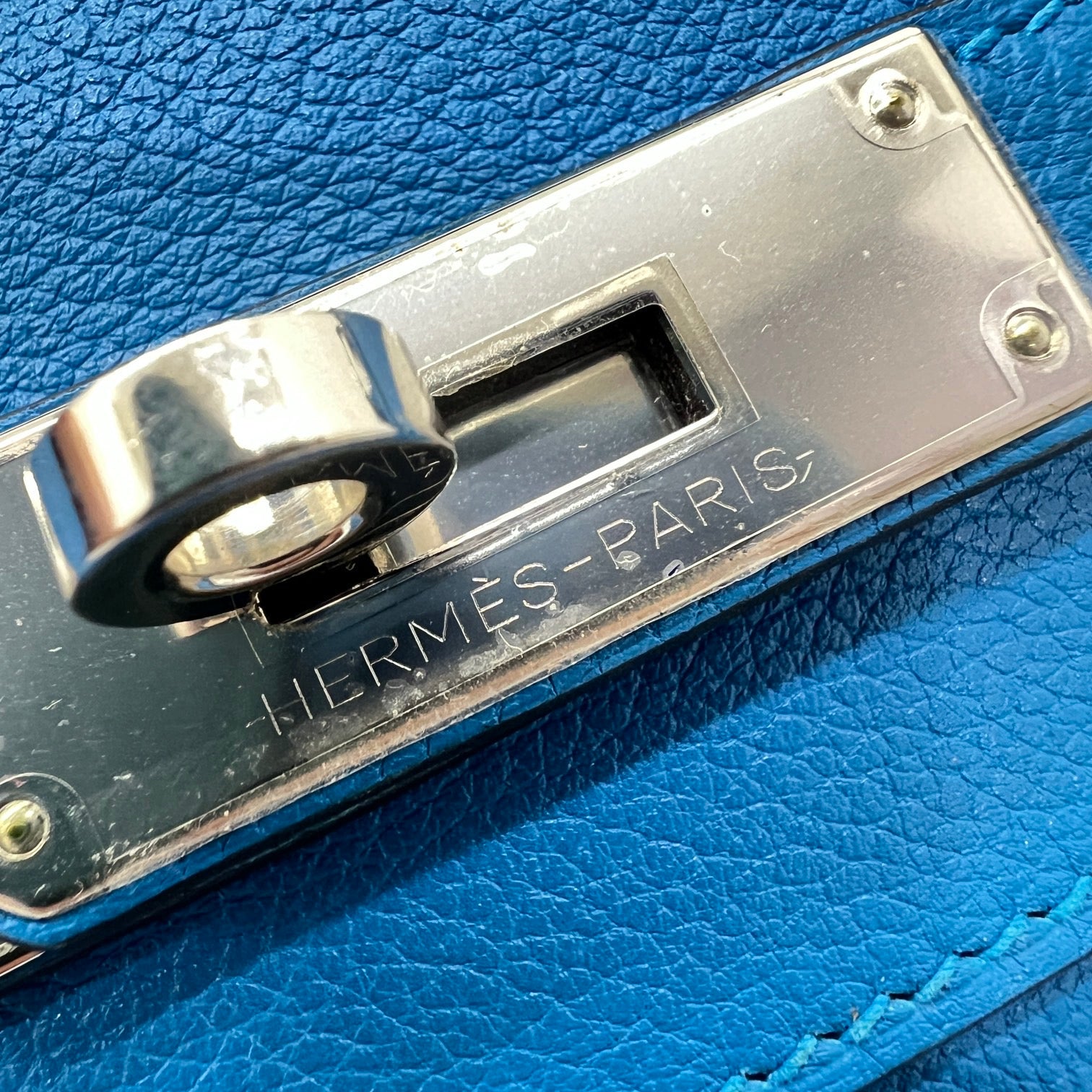 HERMÈS KELLY 32 EVERCOLOR BLU HYDRA