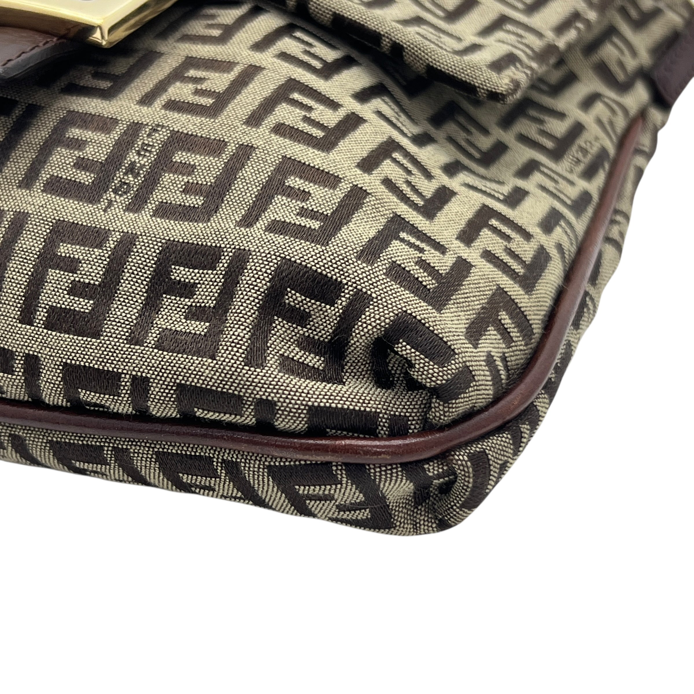 Baguette Messenger in tela FF e pelle