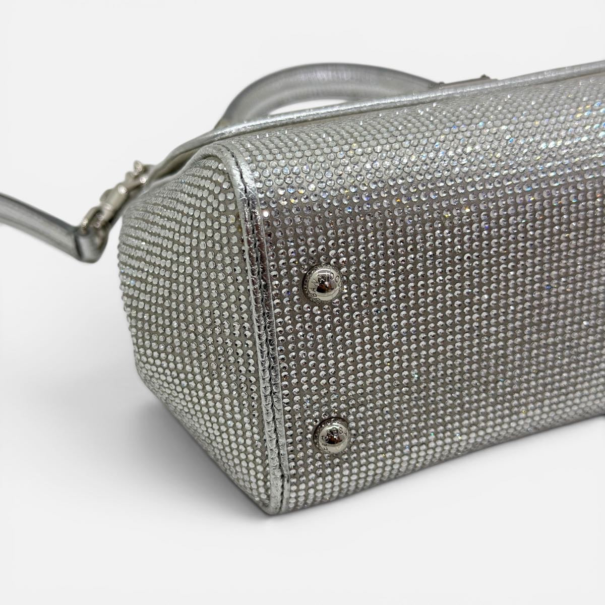 Borsa a mano Sicily piccola in raso con strass