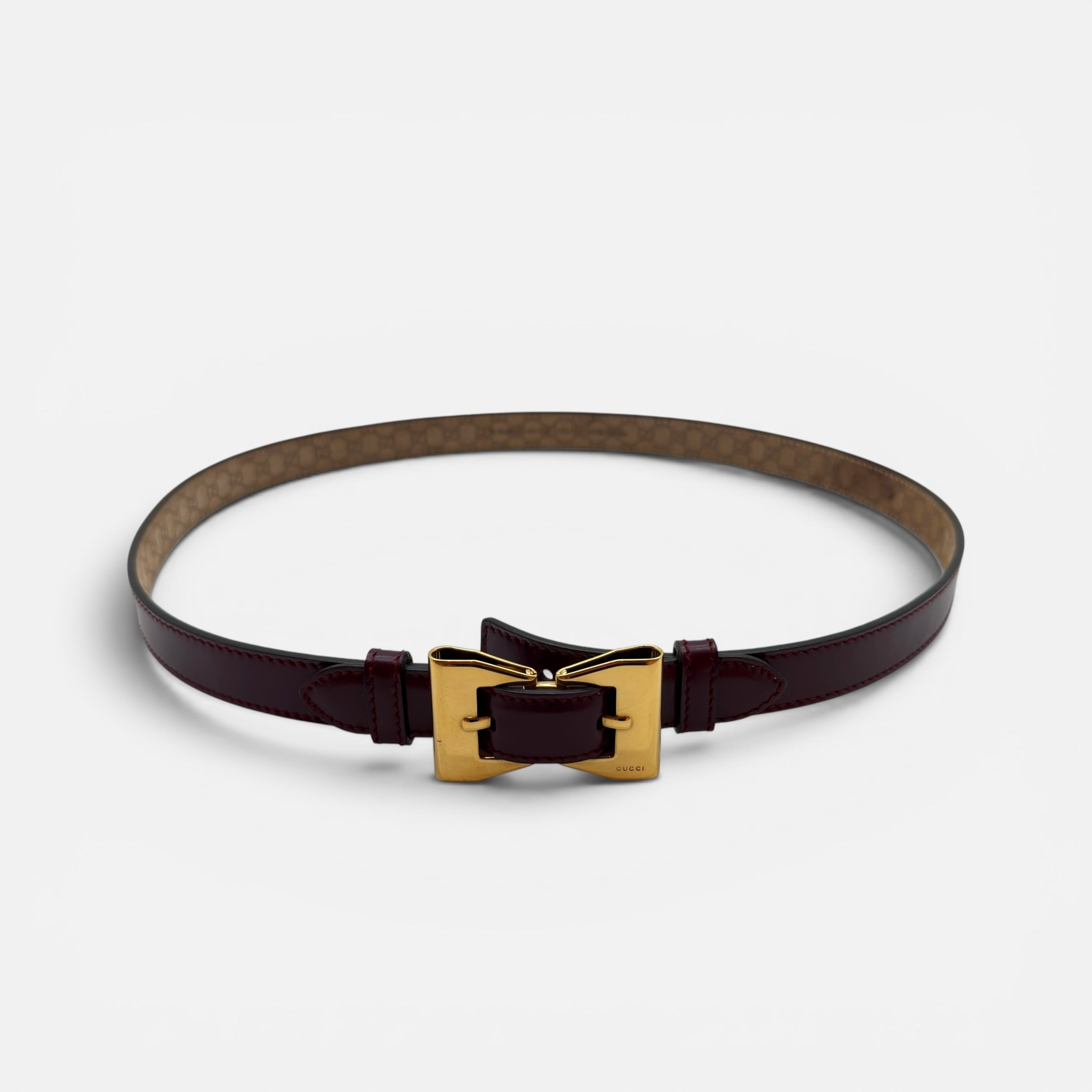 Cintura in vernice bordeaux taglia 90