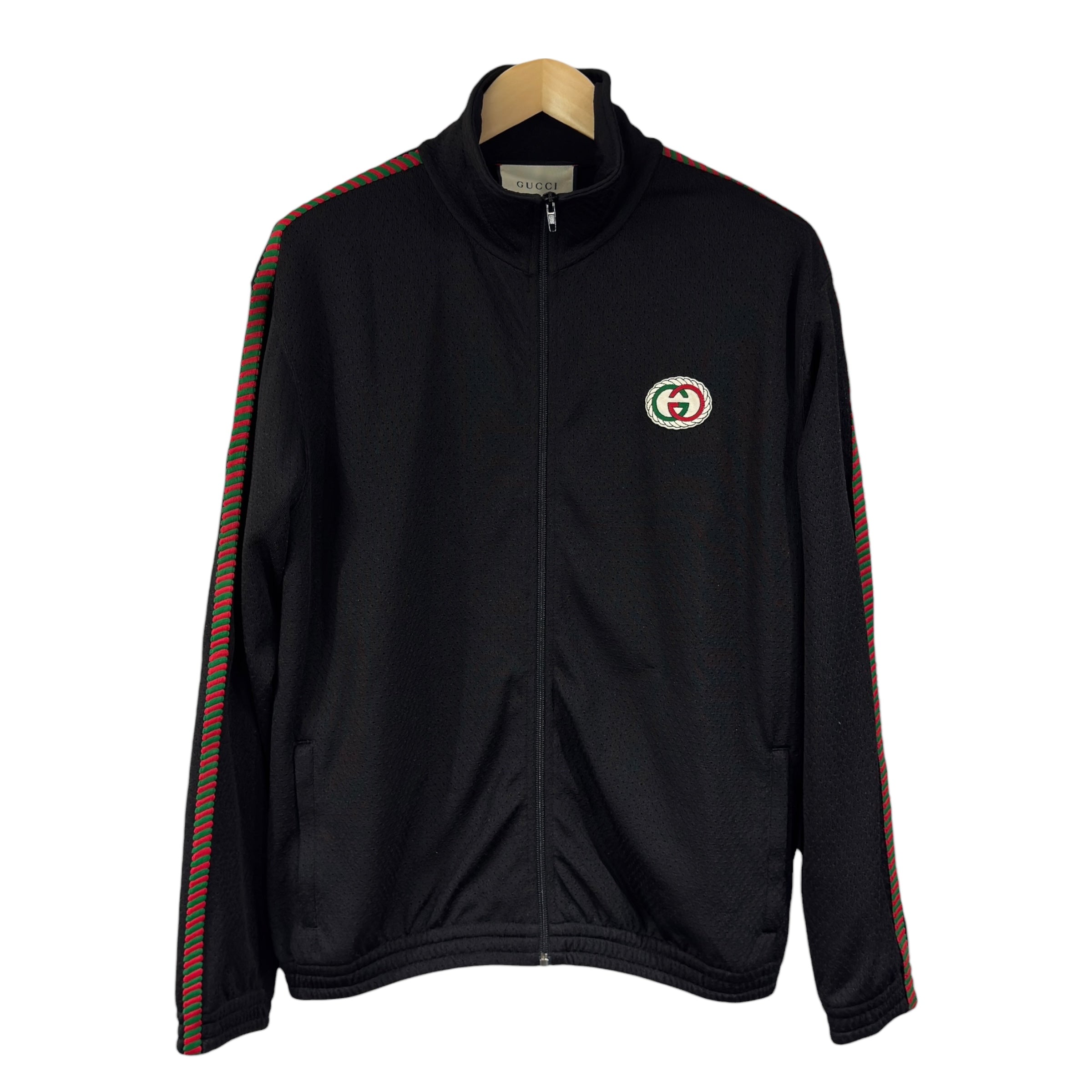 Felpa in jersey con zip taglia L