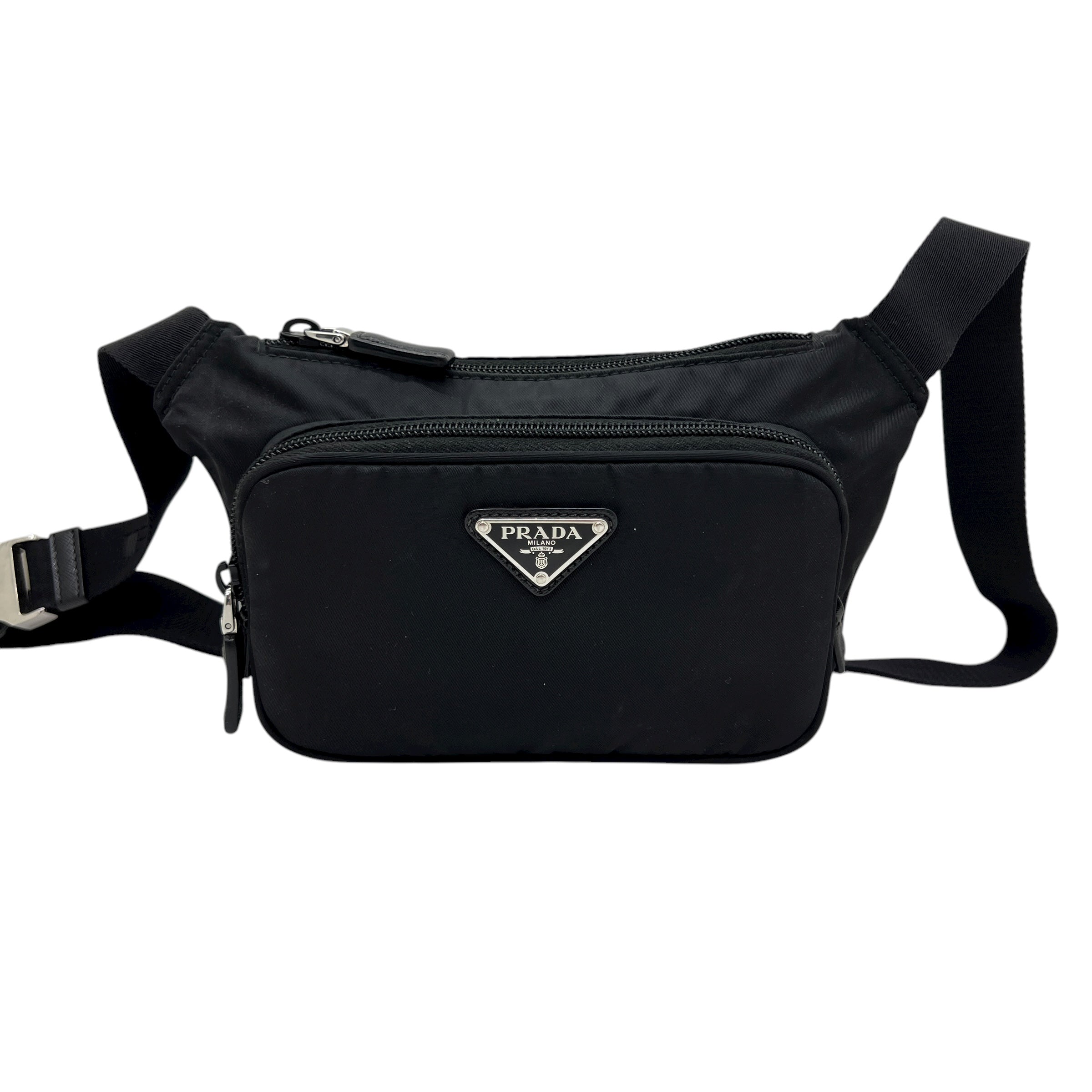 Borsa con tracolla in Re-Nylon e Saffiano