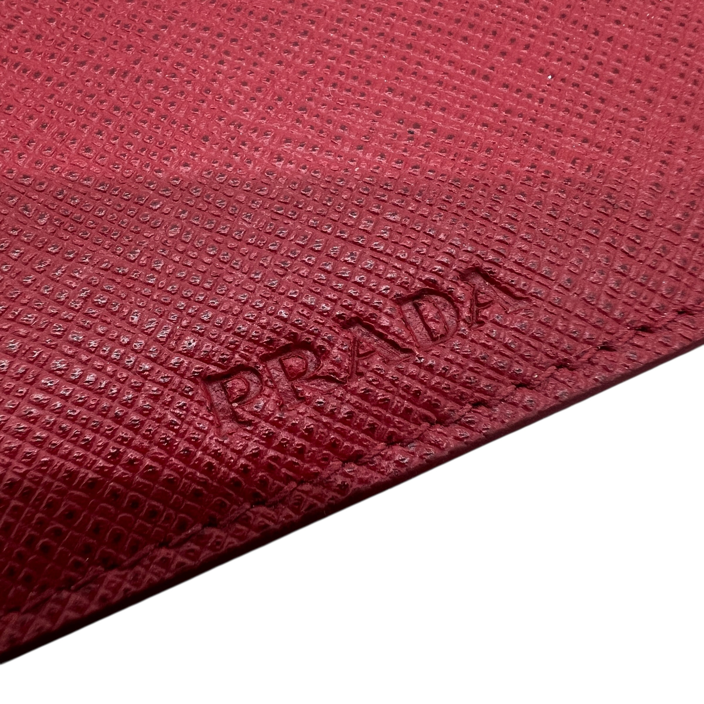 Portafoglio in Saffiano rosso