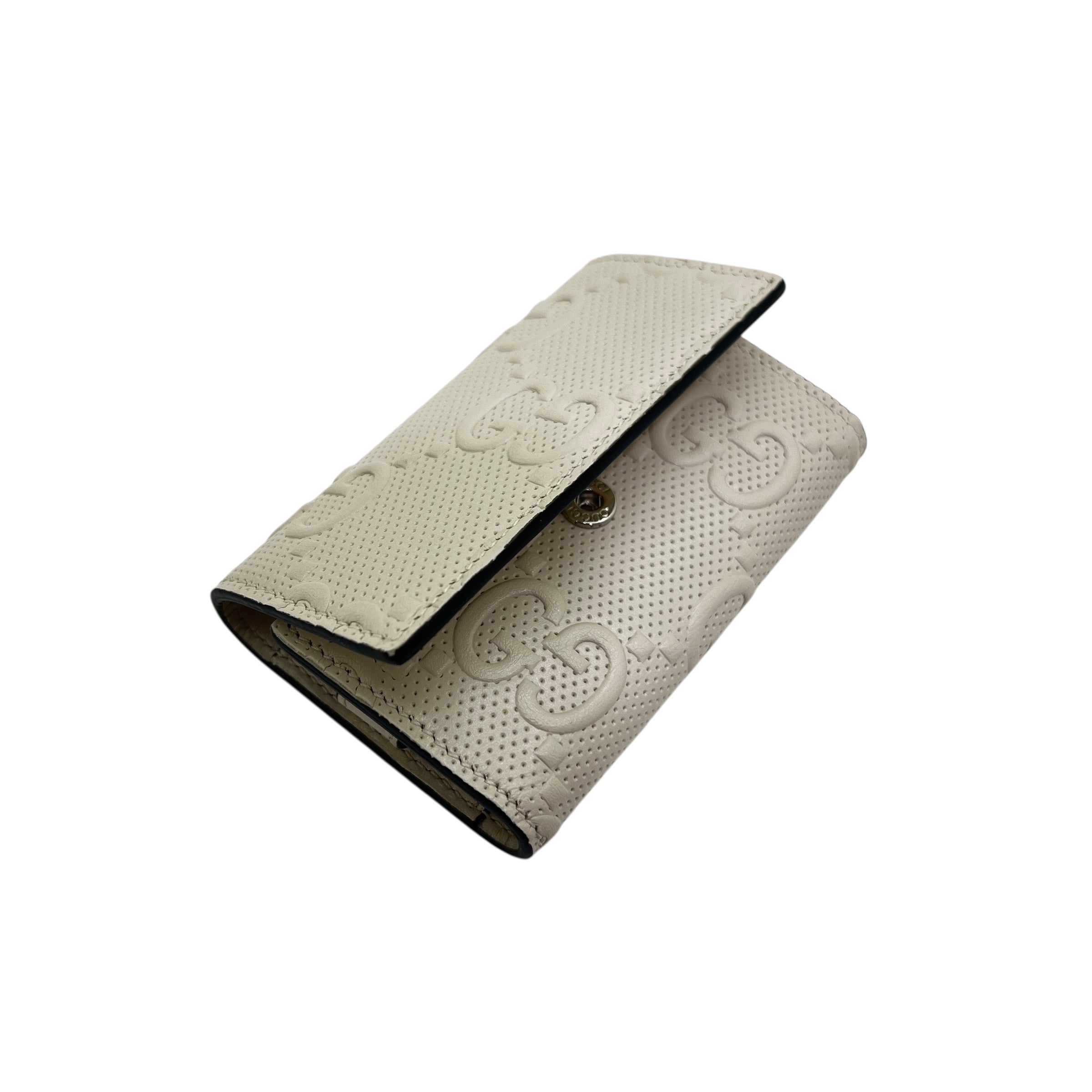 Portachiavi in pelle GG in rilievo