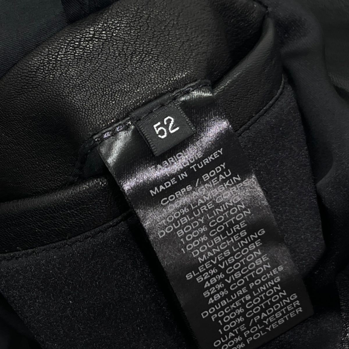 Balmain giacca biker in pelle di agnello tg 52