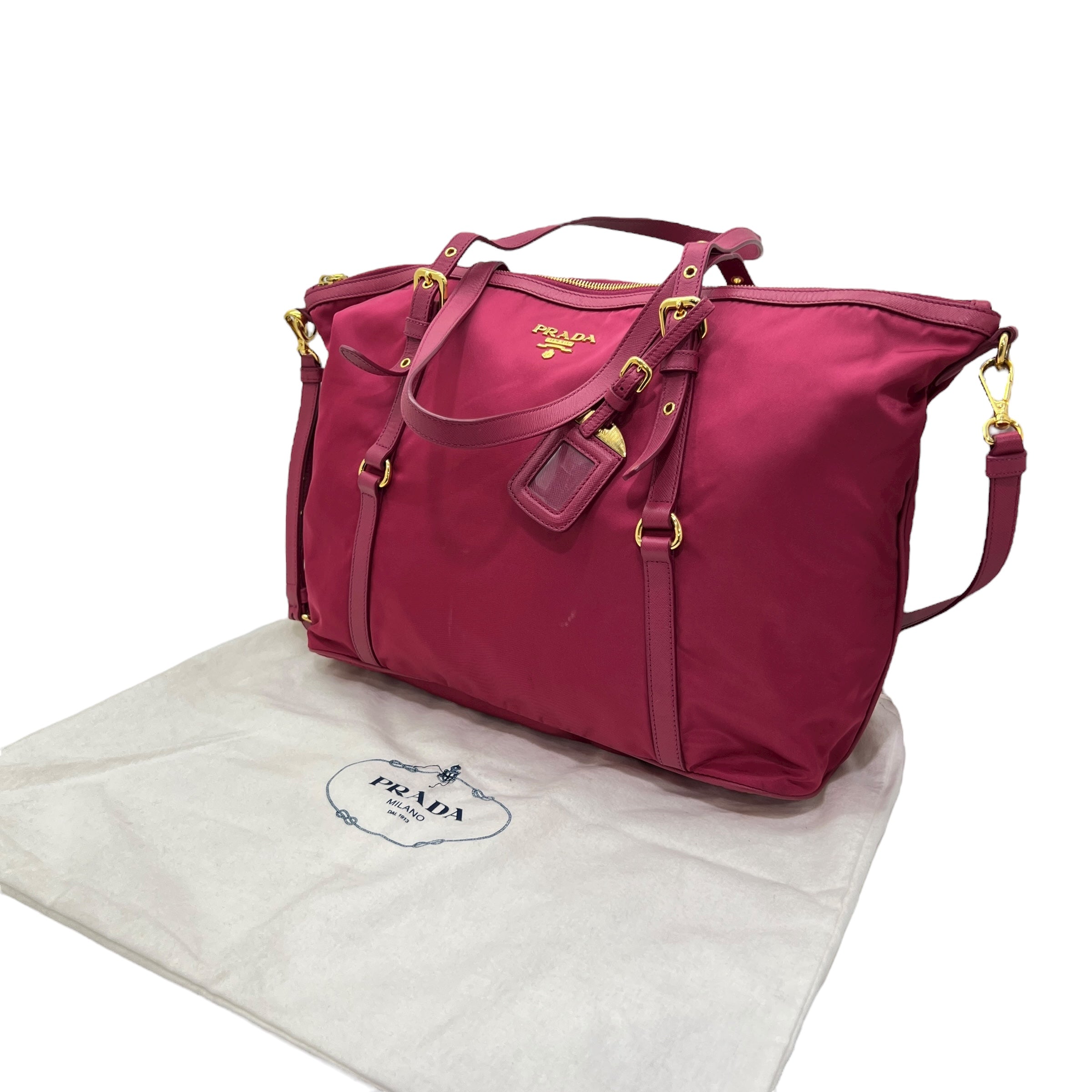 Borsa grande in Nylon e Saffiano