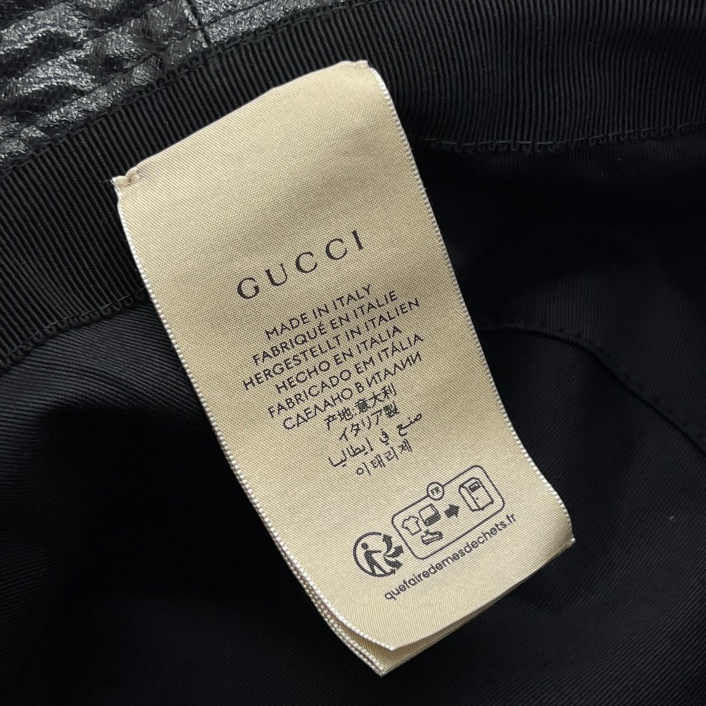GUCCI CAPPELLO DA PESCATORE IN TELA GG CRYSTAL TG L