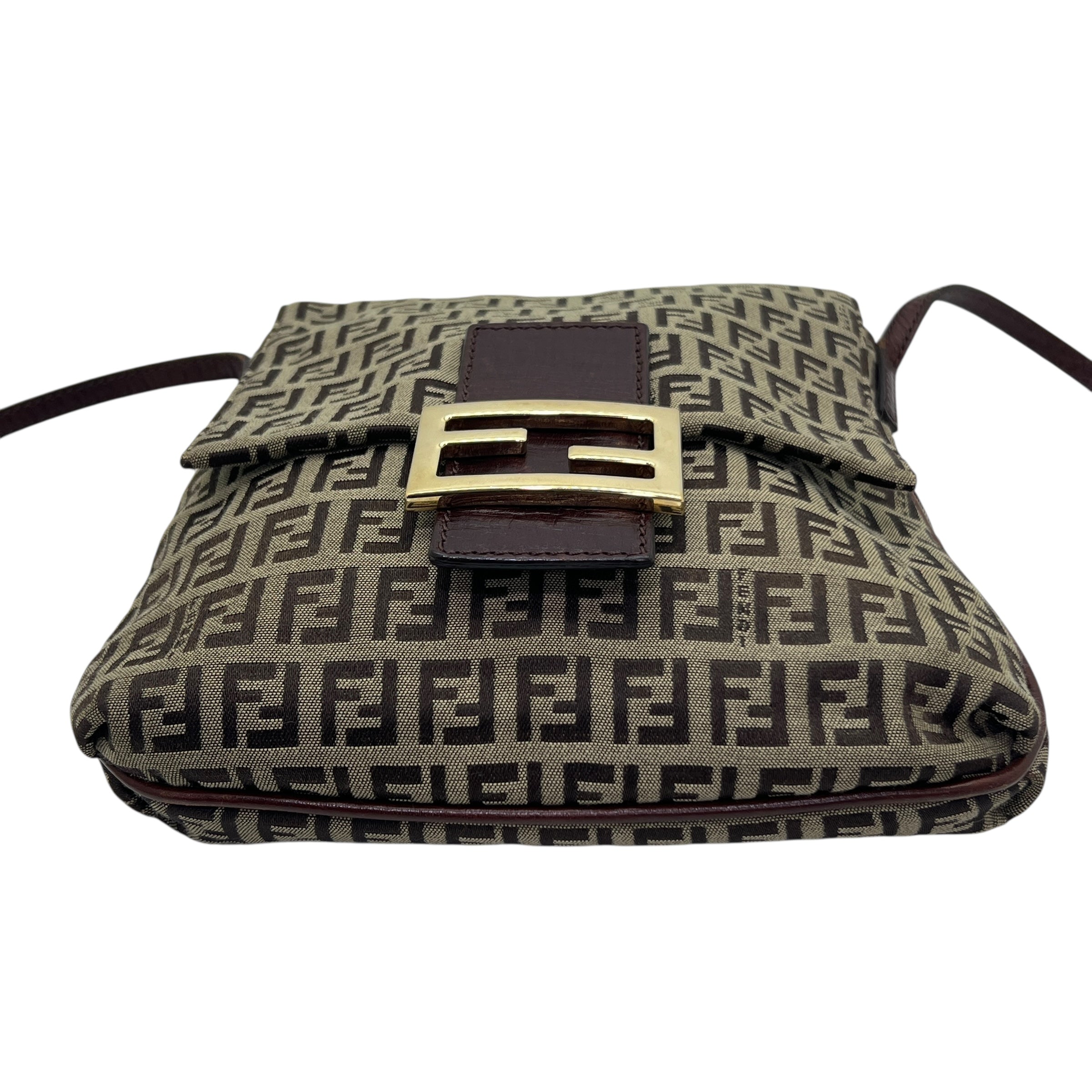 Baguette Messenger in tela FF e pelle