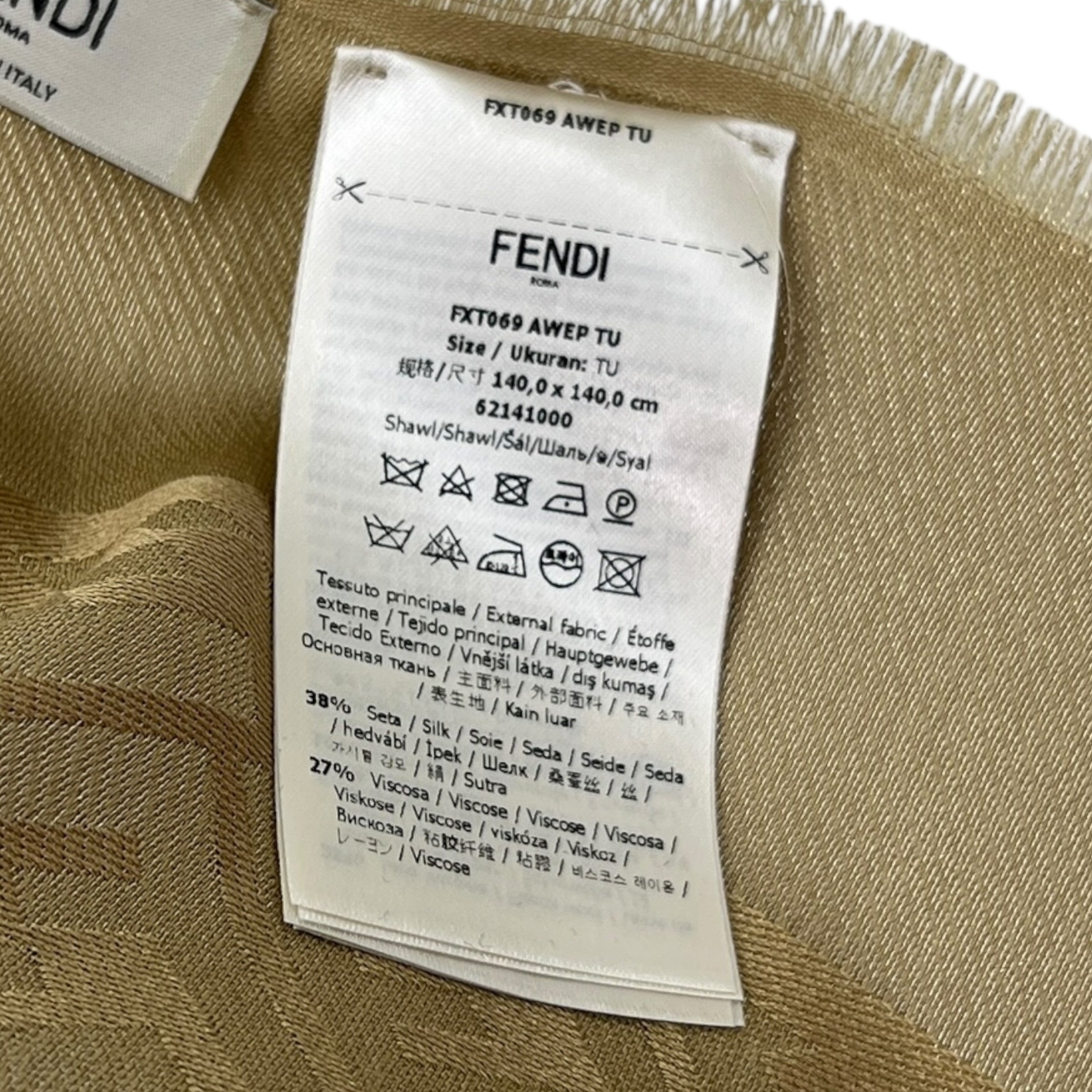 Scialle FF in lana e seta