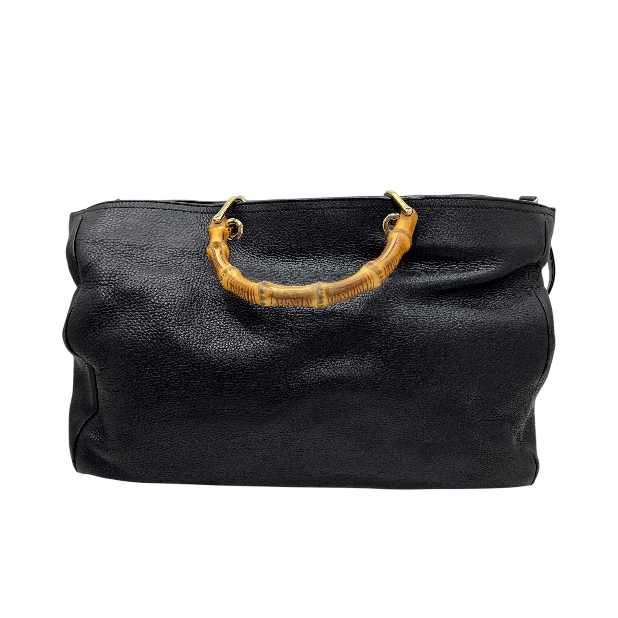 Shopper Bamboo in pelle