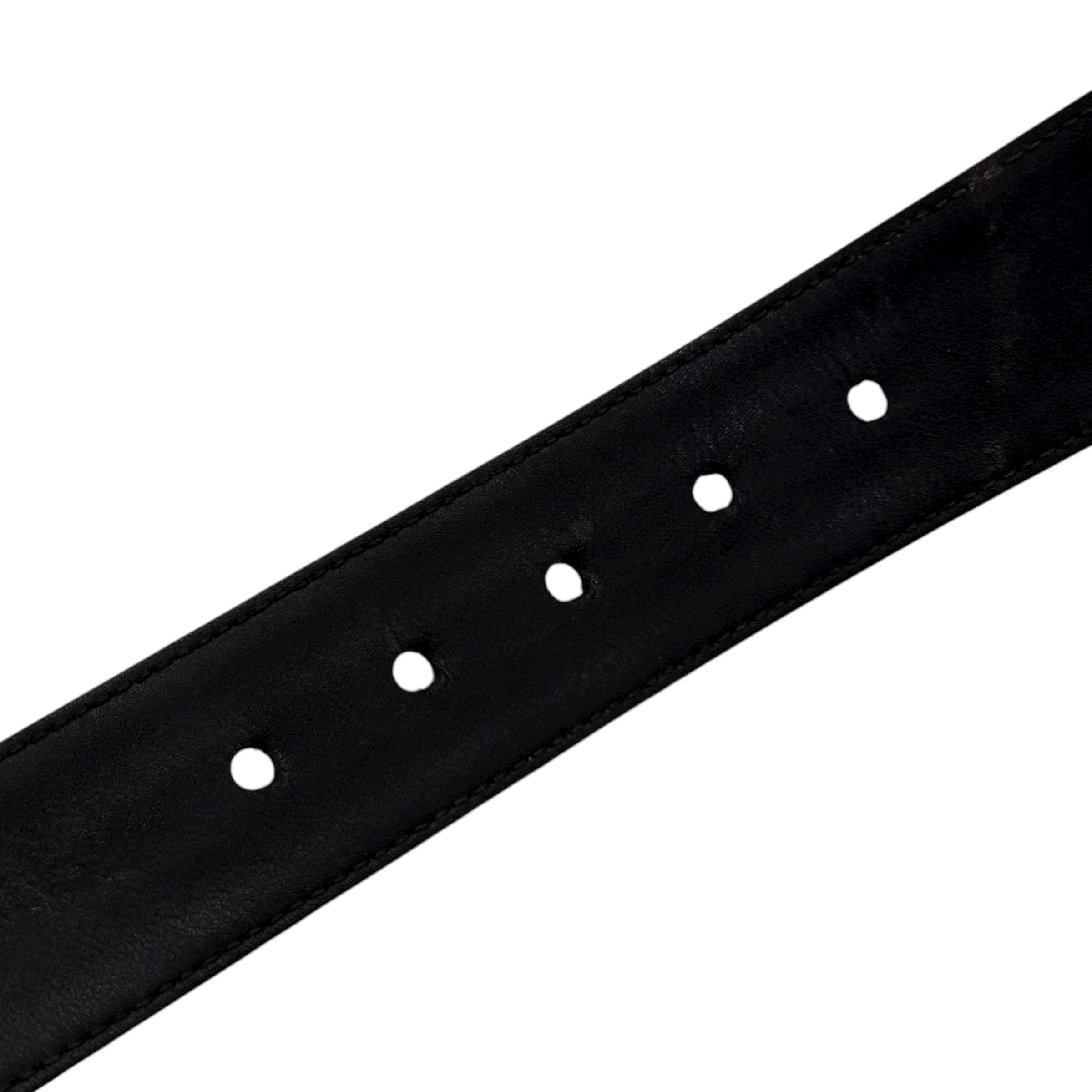 Cintura in tessuto GG e pelle taglia 80