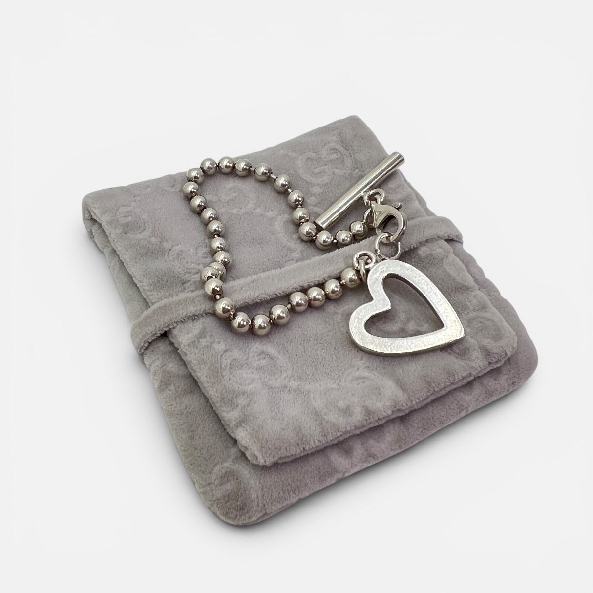 Bracciale in argento con cuore