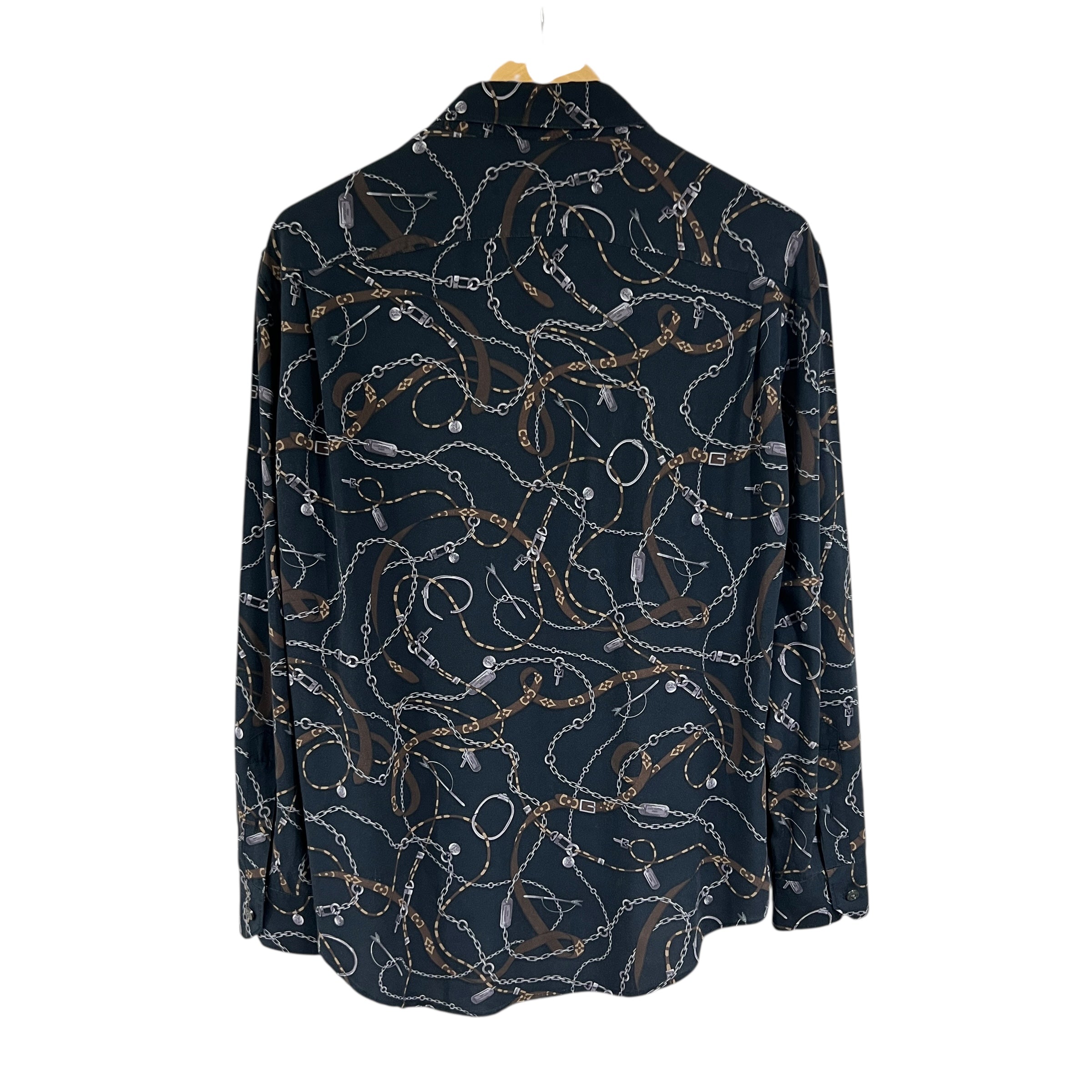 Camicia con stampa catene e cinture Tg. XL