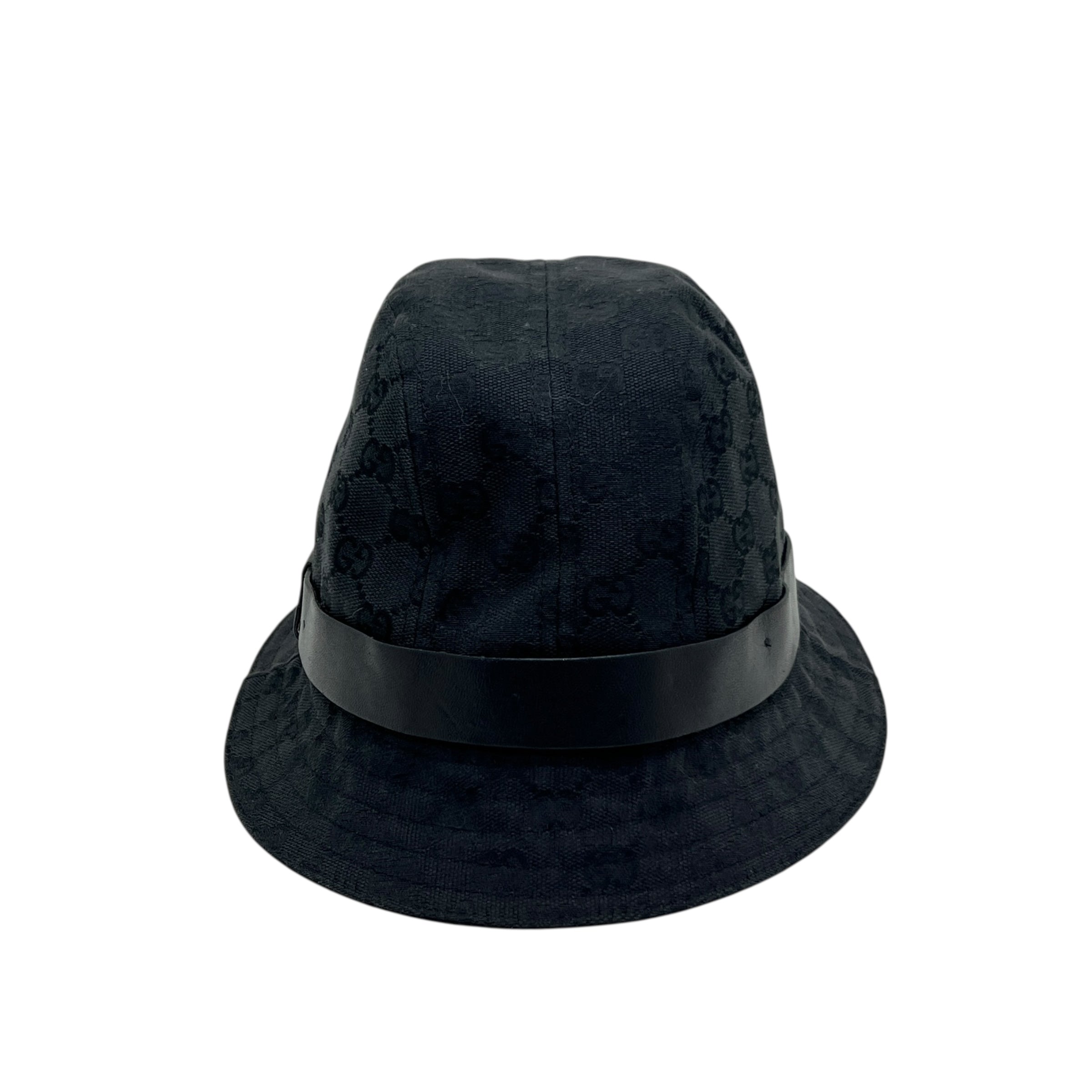 Cloche in tessuto GG e pelle tg M
