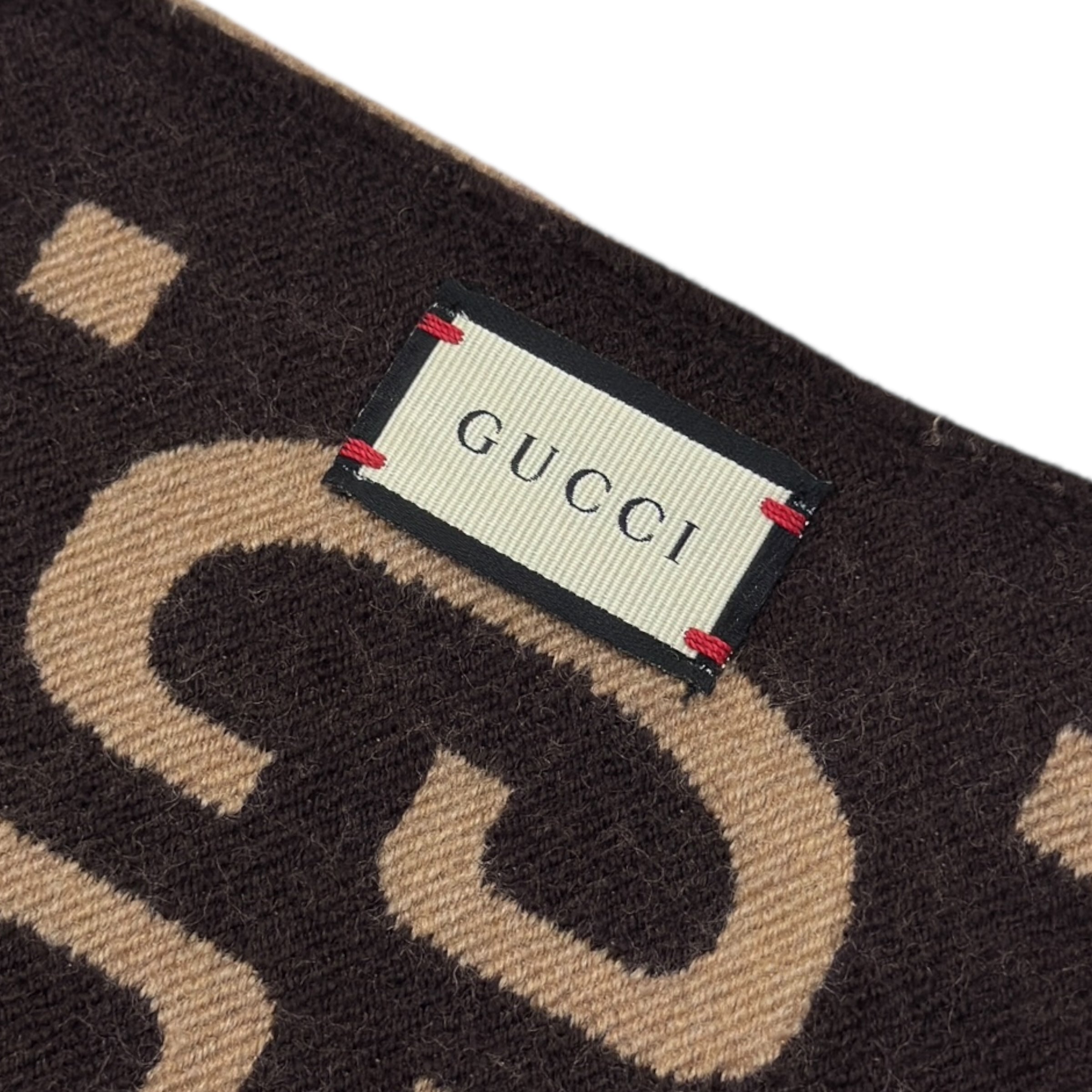 Sciarpa in lana e seta con motivo GG jacquard